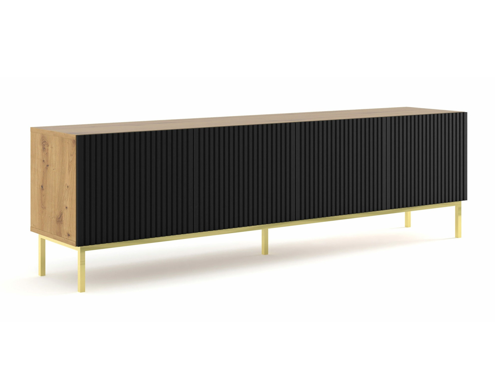 TV stol Mirmaro 103 (Crna + Hrast Artisan)