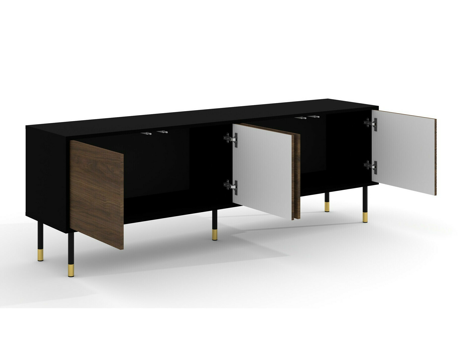 Set za dnevni boravak Romtole 103 (Crna + Tamni hrast)