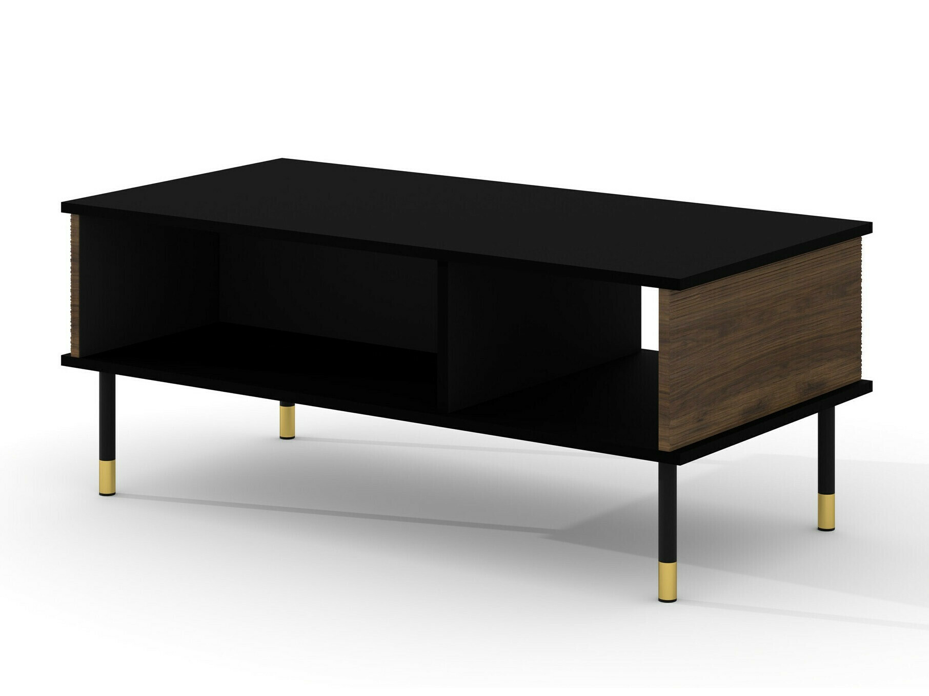 Set za dnevni boravak Romtole 103 (Crna + Tamni hrast)