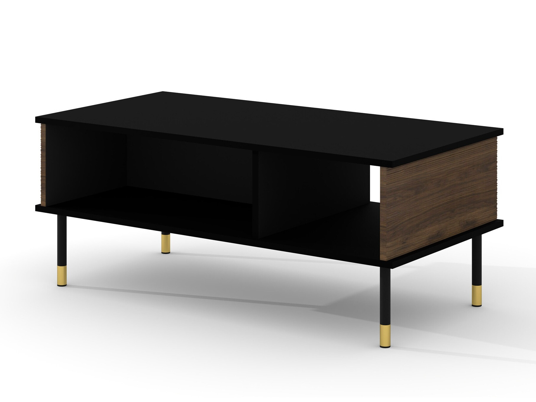 Stolić za kavu Romtole 102 (Crna + Tamni hrast)