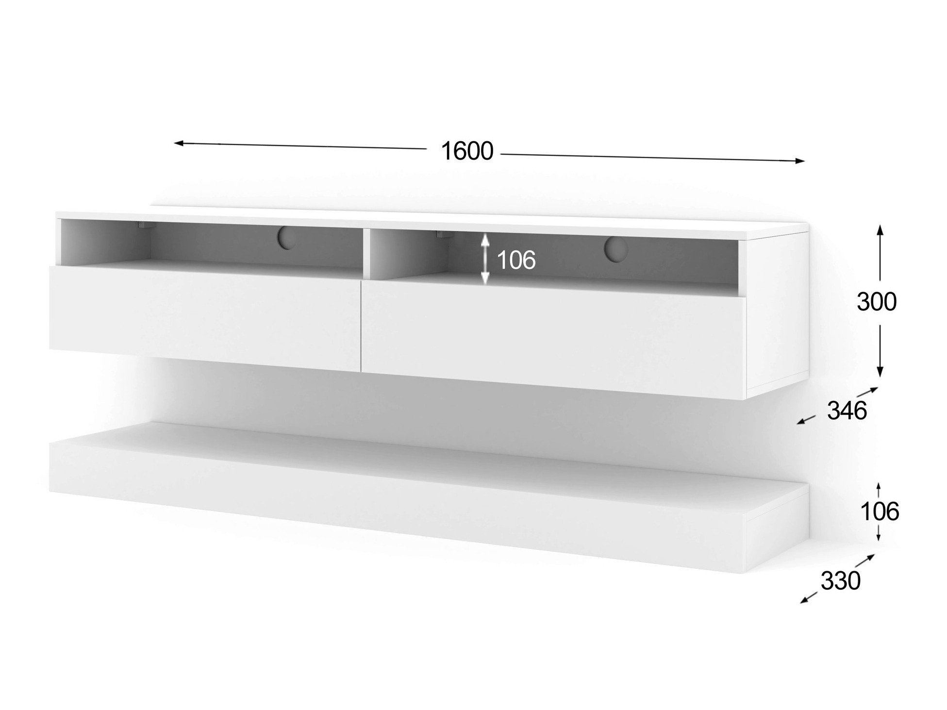 TV stol Buffalo 108 (Bijela)