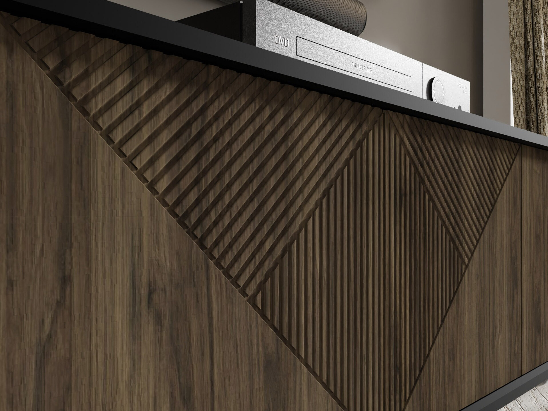 Ormarić Teopha 101 (Crna + Orah)