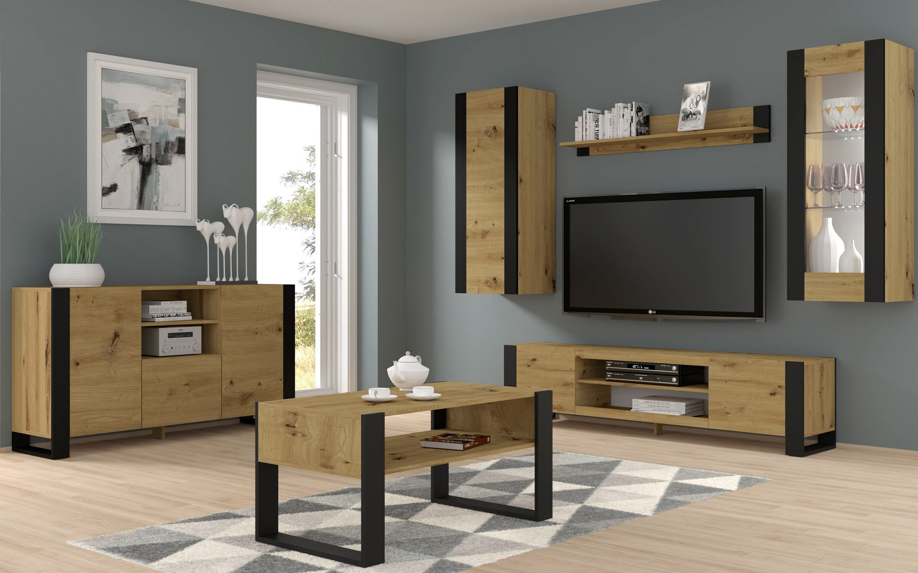 Stolić za kavu Tivtora 102 (Hrast Artisan)