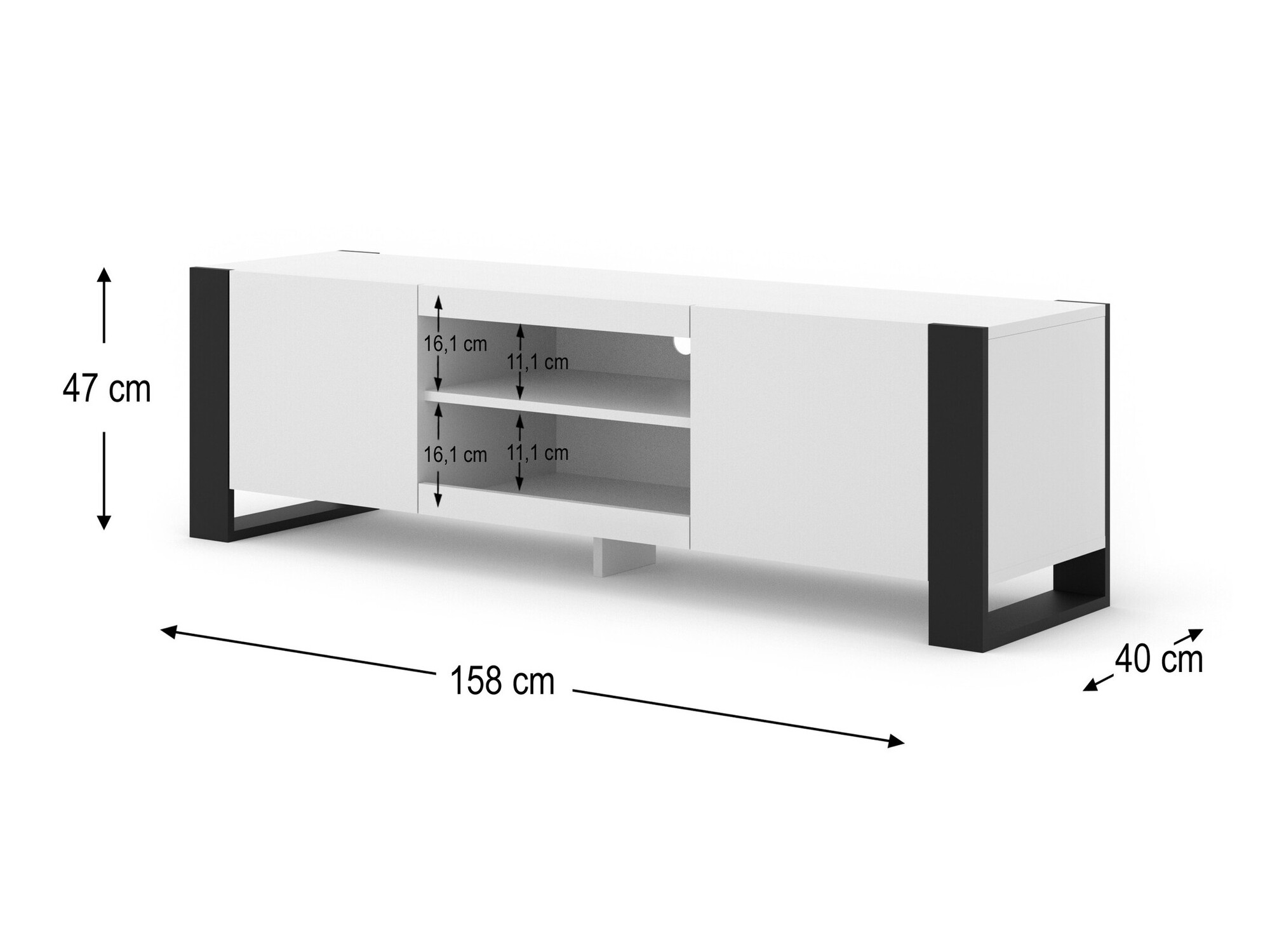 TV stol Tivtora 100 (Mat bijela)
