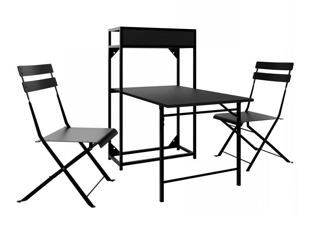 Balkonska garnitura Richardson 124 (Crna)