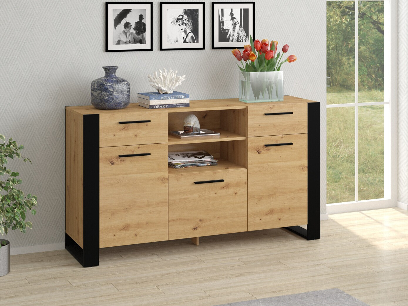 Komoda Cordoro 115 (Hrast Artisan)