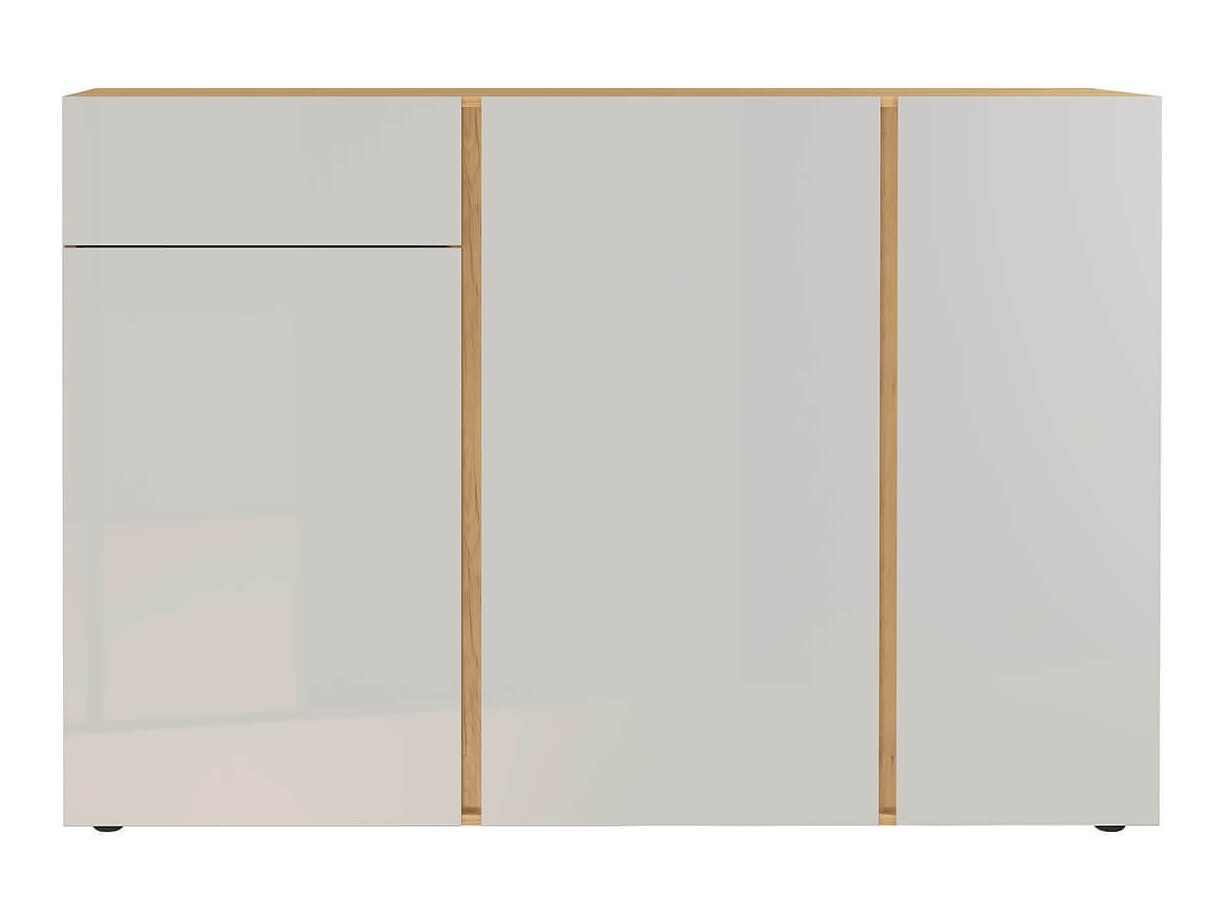 Komoda Sacramento 291 (Sjajni Svijetlo siva + Navarra hrast)