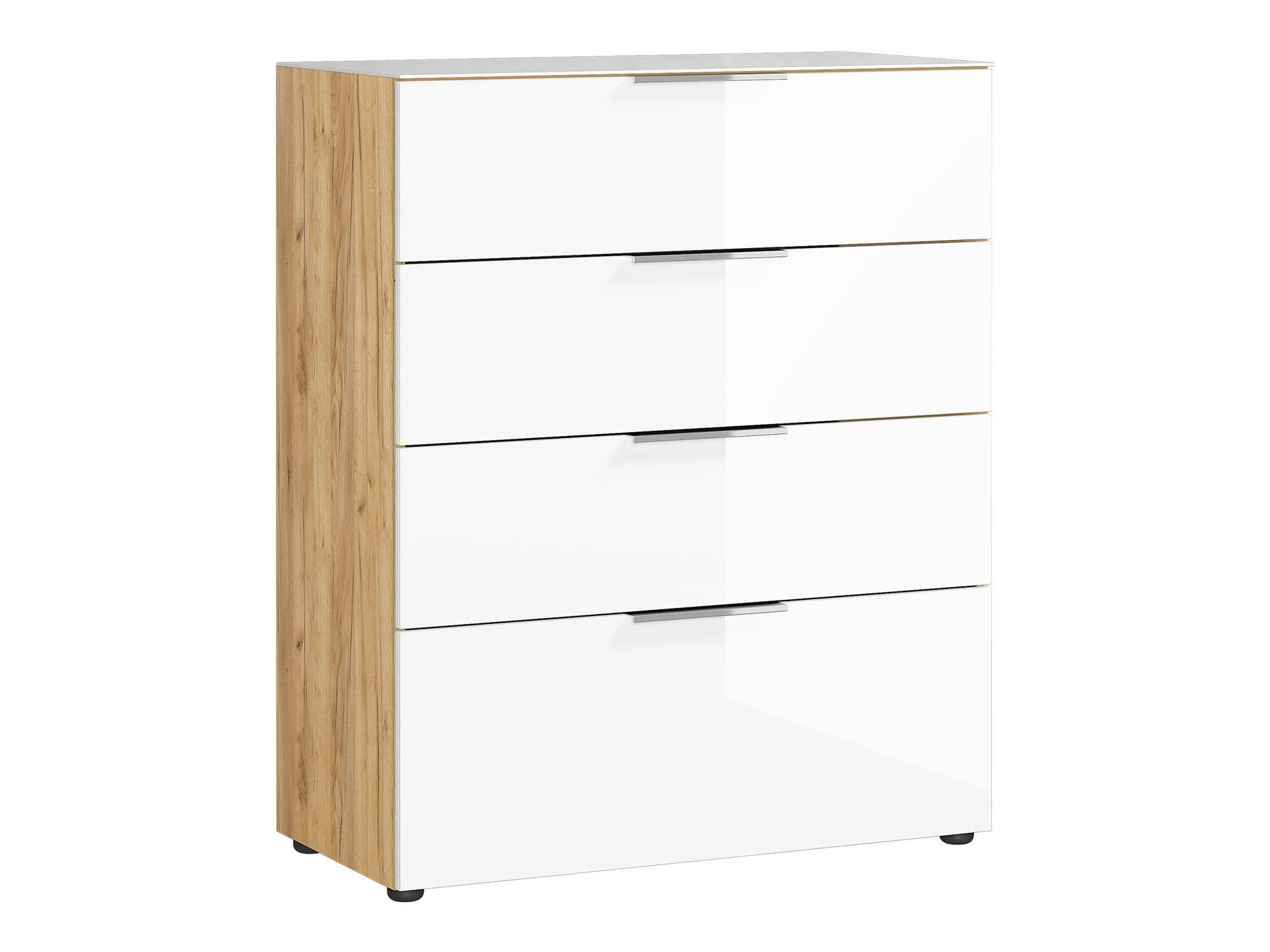 Komoda Sacramento 299 (Sjajno bijela + Navarra hrast)