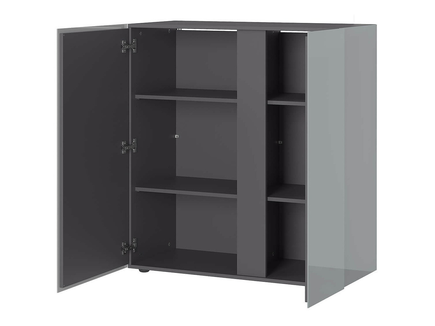 Ormarić Sacramento 289 (Sjajno sivo + Grafit)