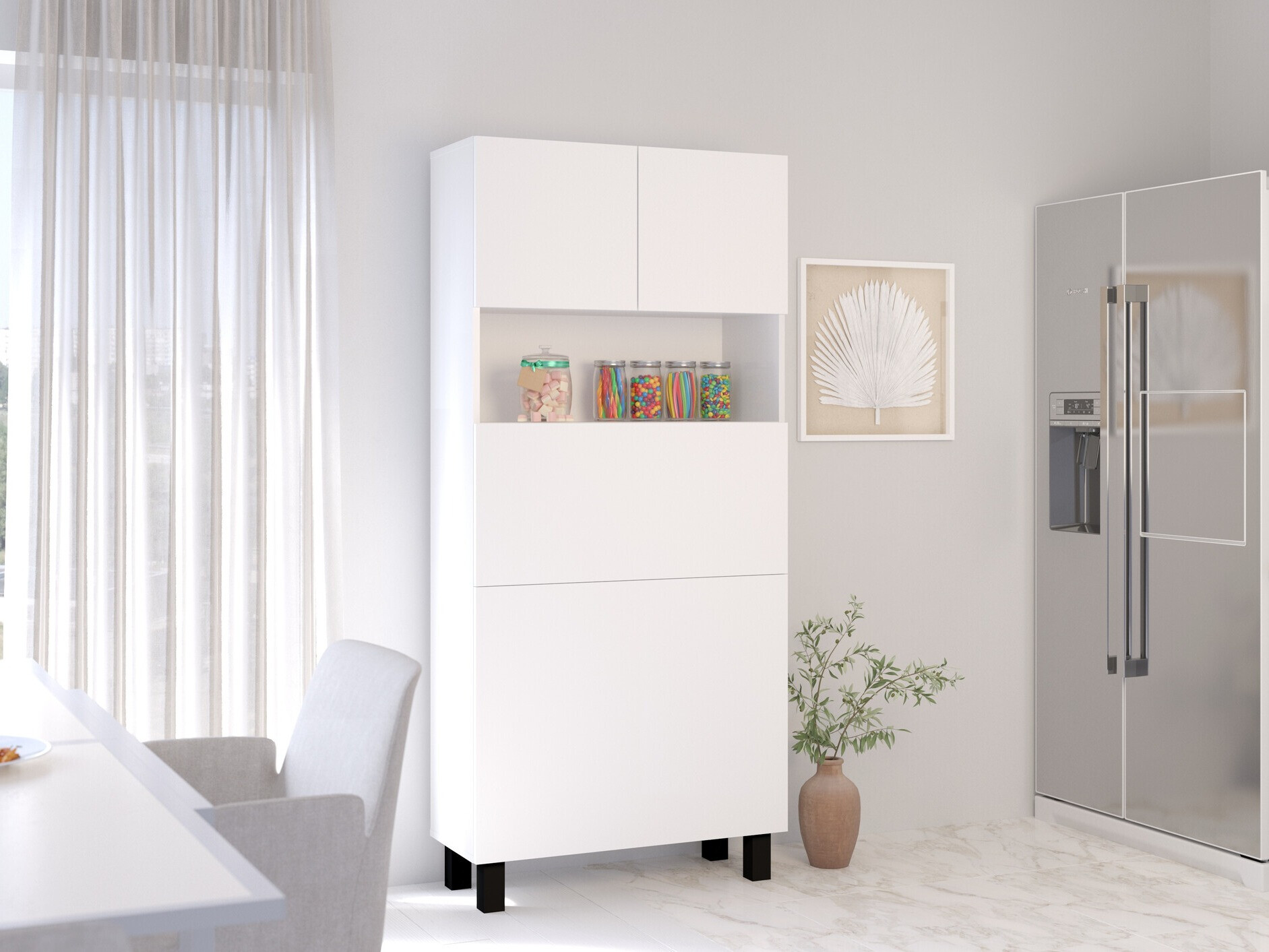 Polica Buffalo 145 (Mat bijela)