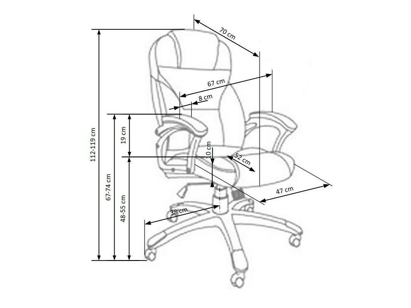 Uredska stolica Houston 189 (Tamno smeđa)