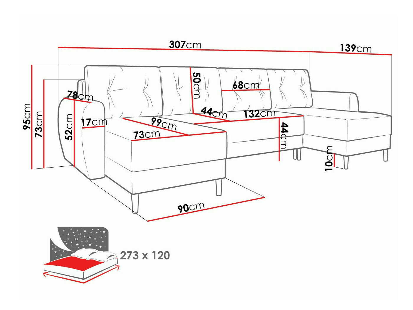 Kutna garnitura Memphis 140 (Poso 01)