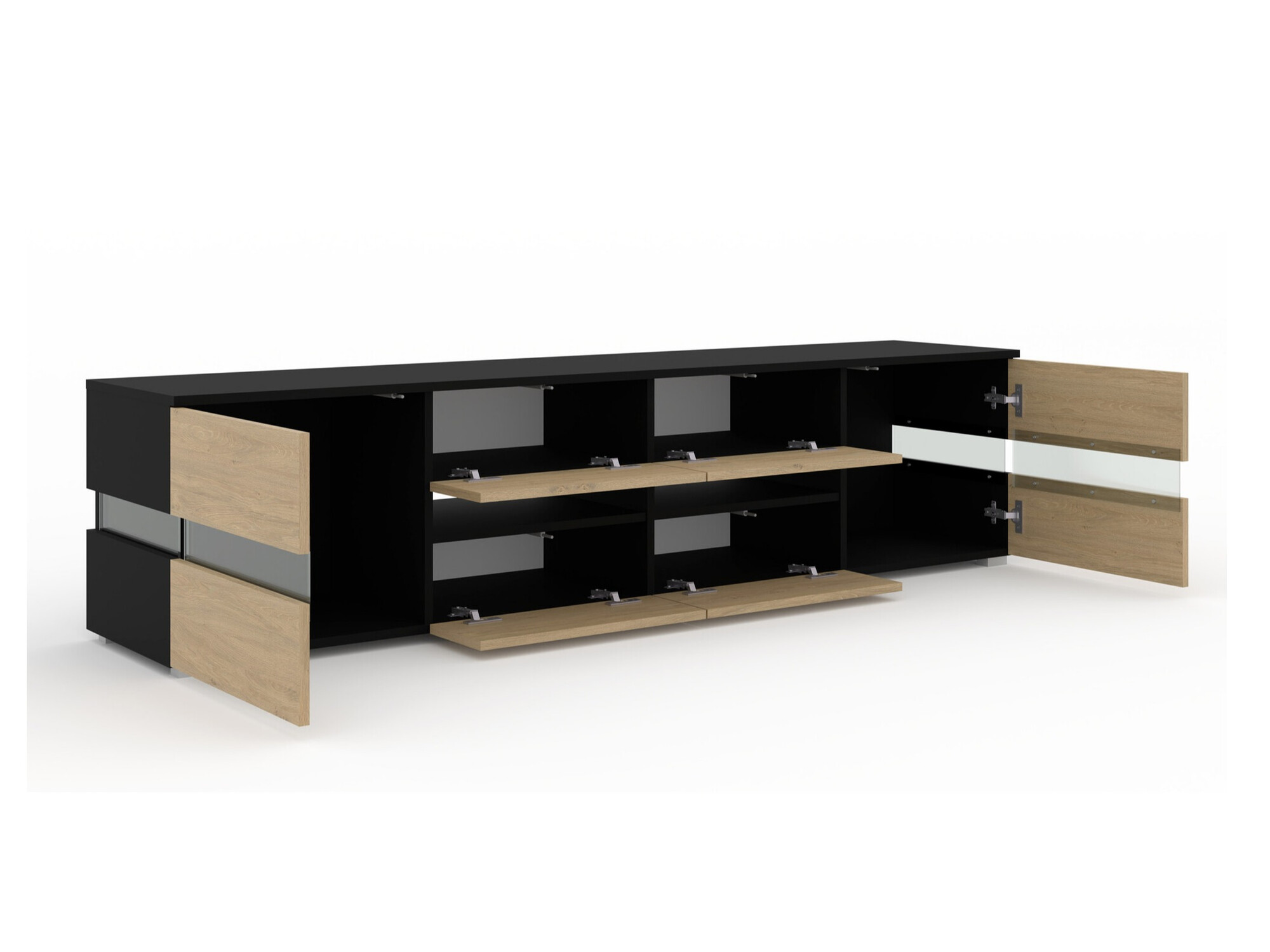 TV stol Buffalo 146 (Crna + Hrast)