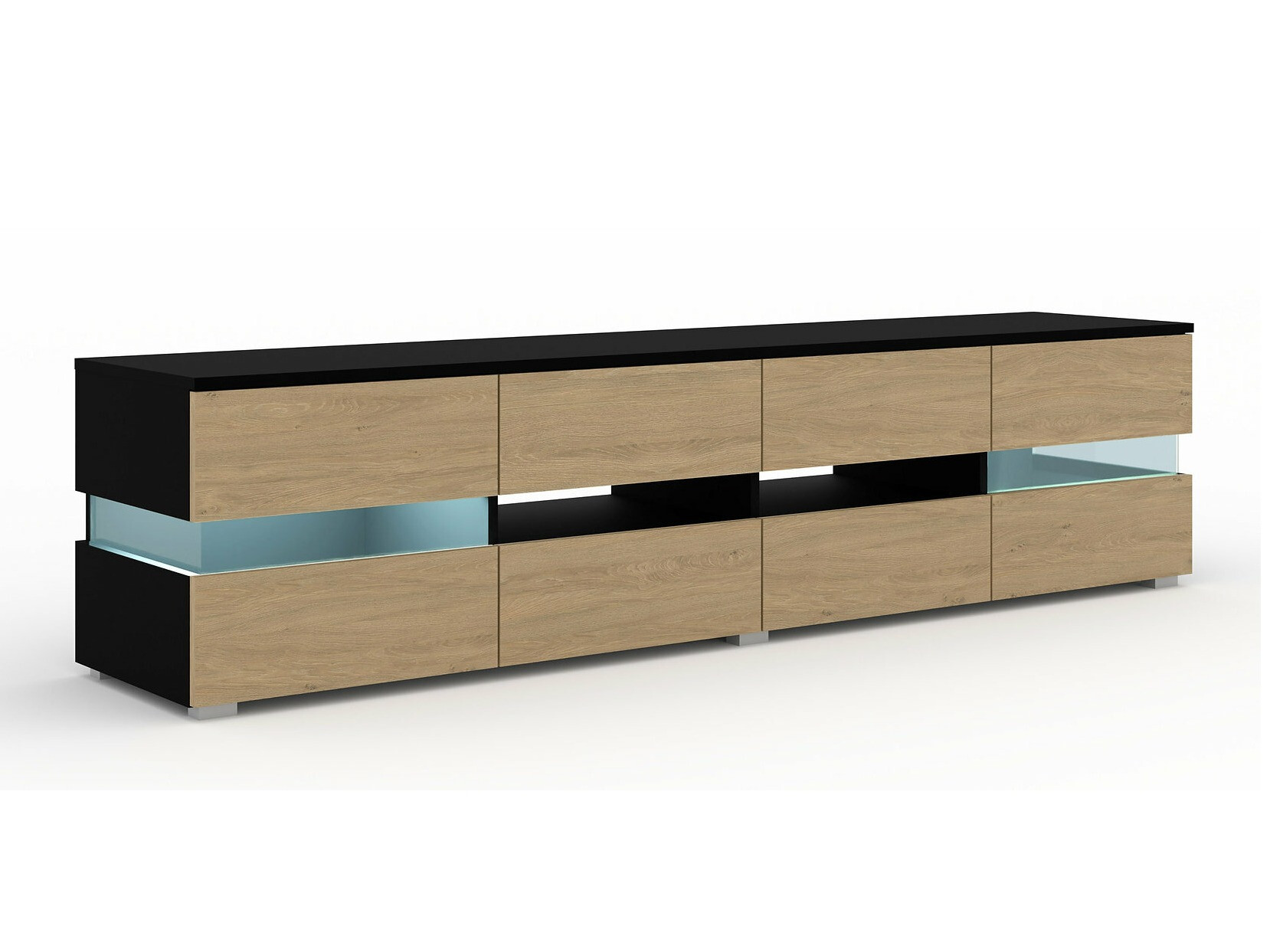 TV stol Buffalo 146 (Crna + Hrast)