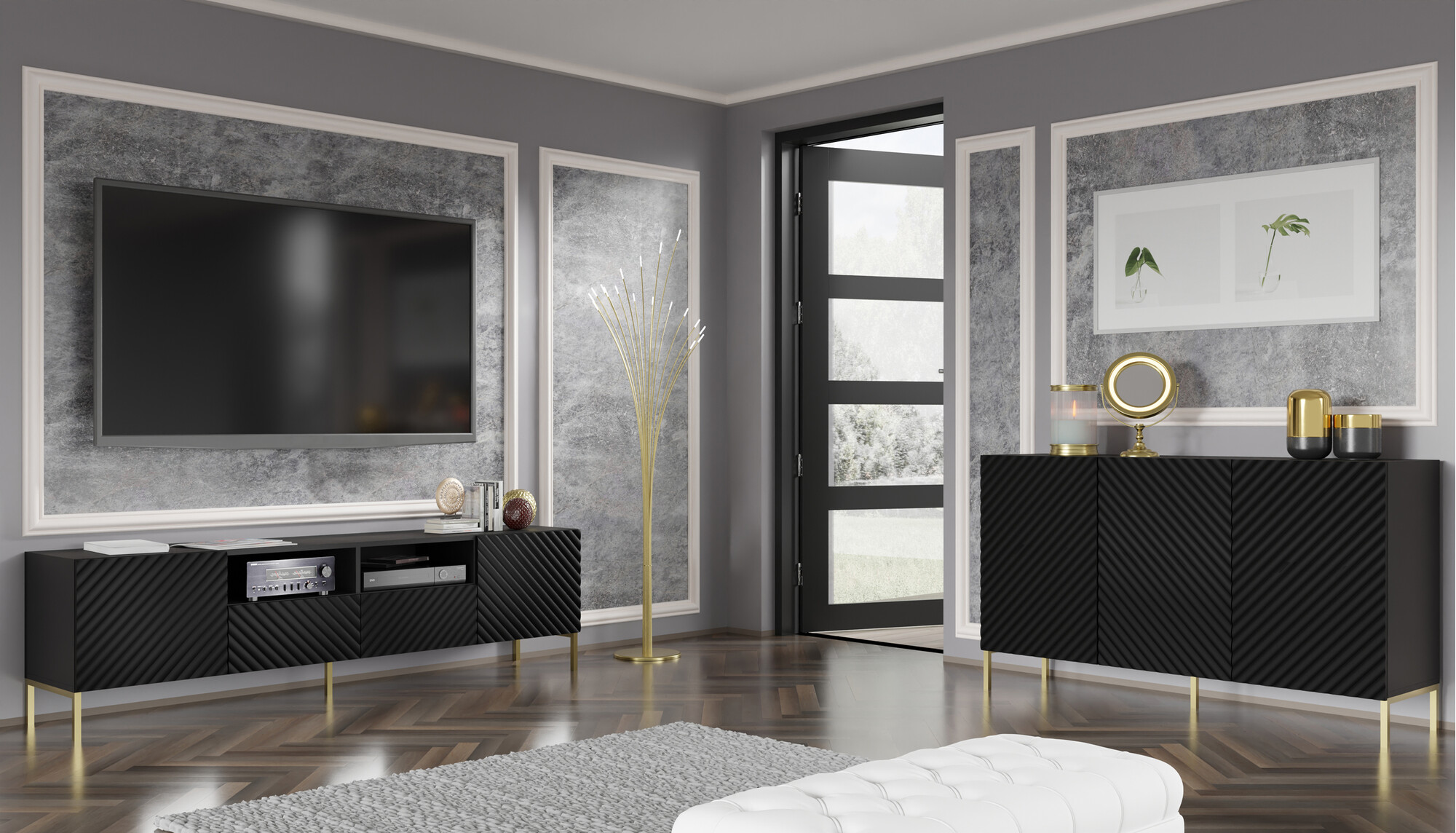 Ormarić Fivremu 100 (Crna)