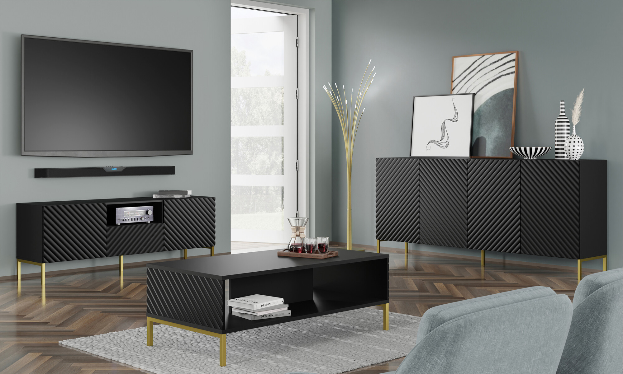 TV stol Fivremu 102 (Crna)