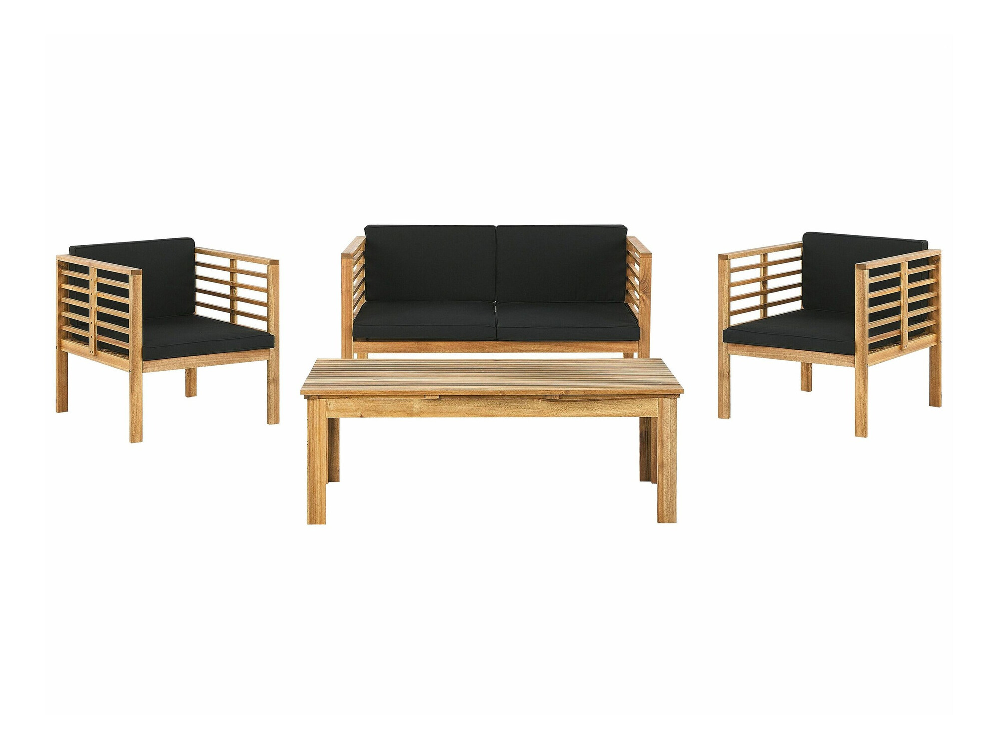 Vrtni namještaj Berwyn 1847 (Crna + Svijetlo drvo)