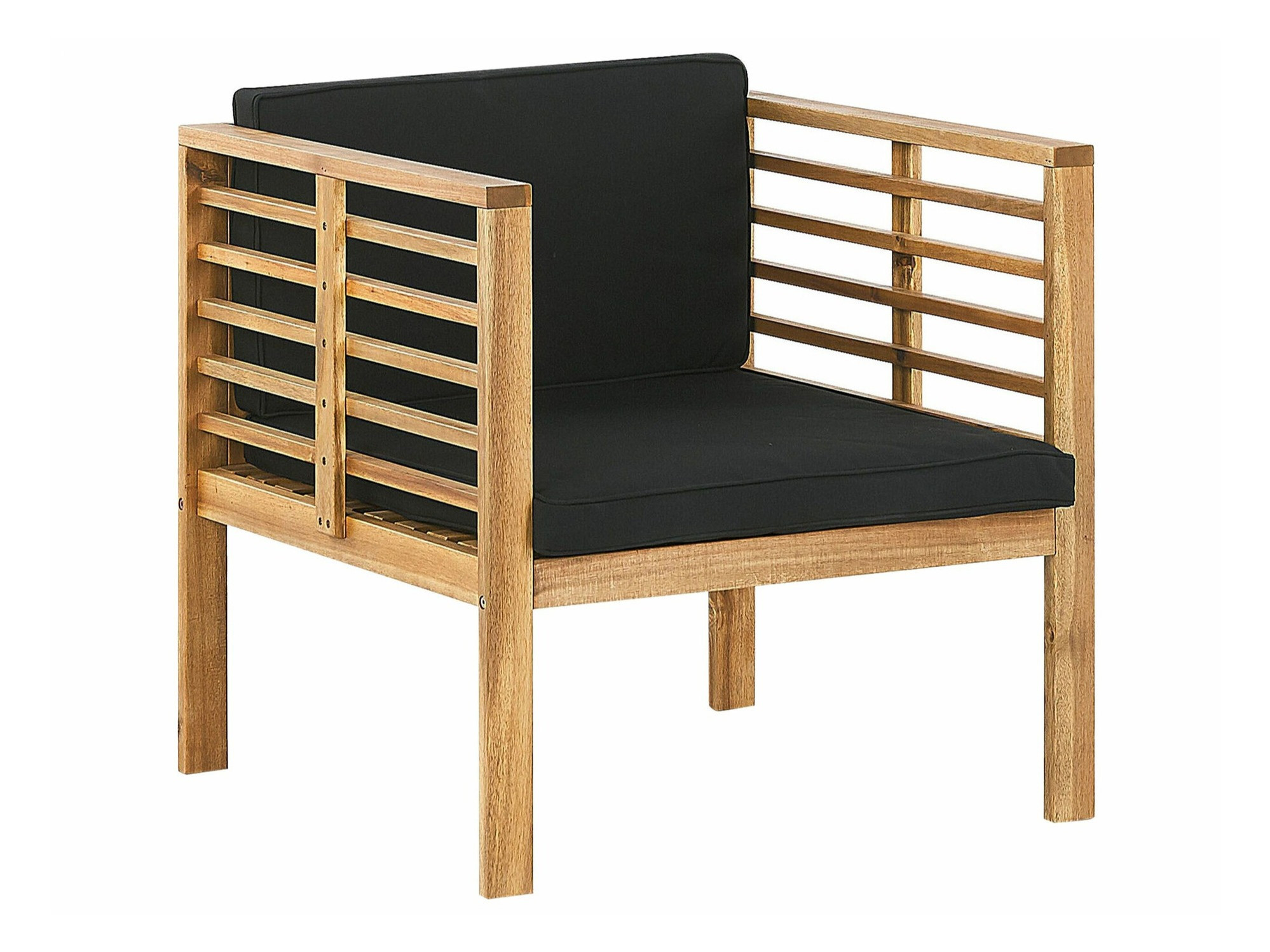 Set vrtnog namještaja Berwyn 1847 (Crna + Svijetlo drvo)