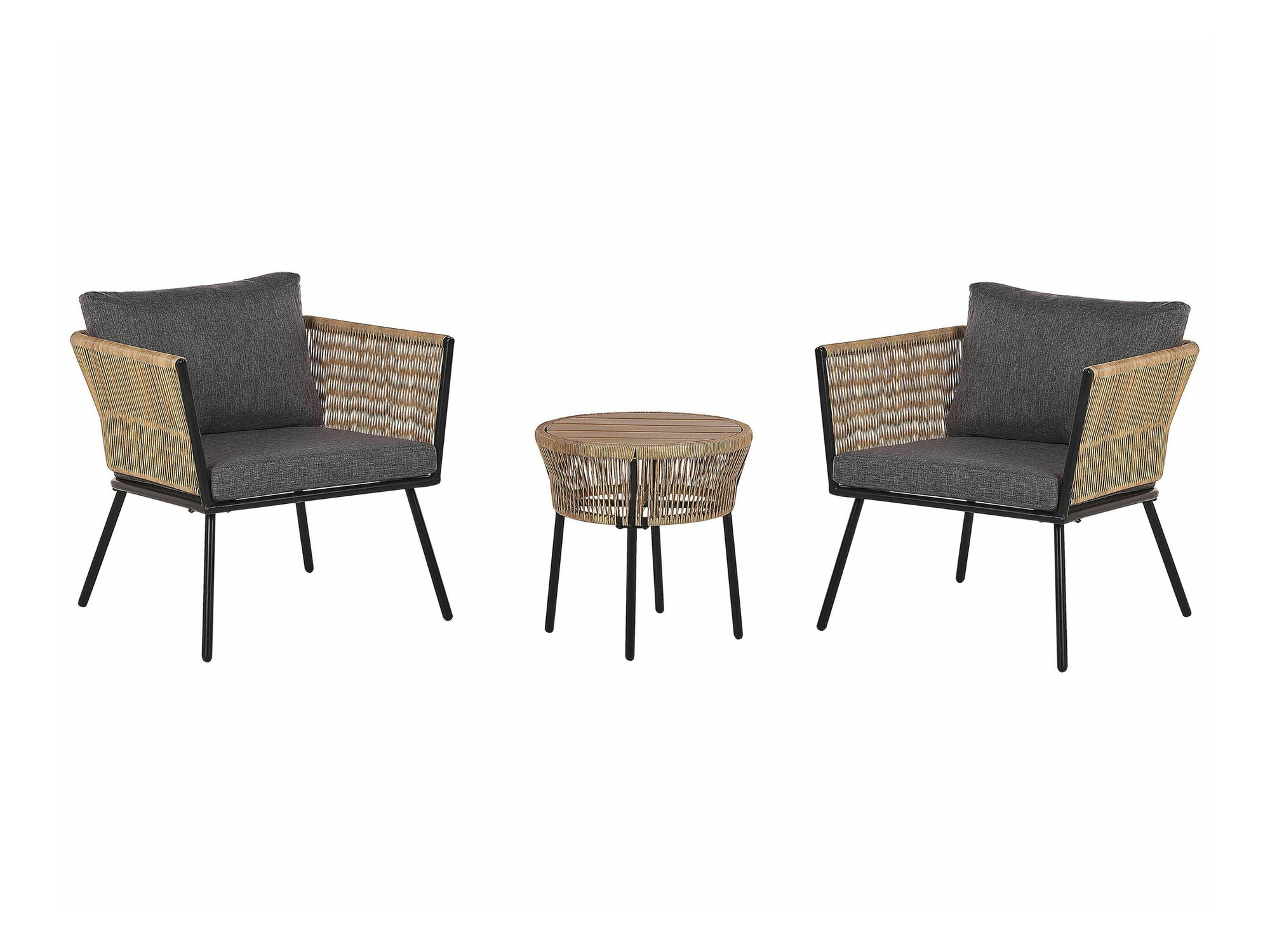 Set vrtnog namještaja Berwyn 1852 (Svijetlo smeđa + Siva)