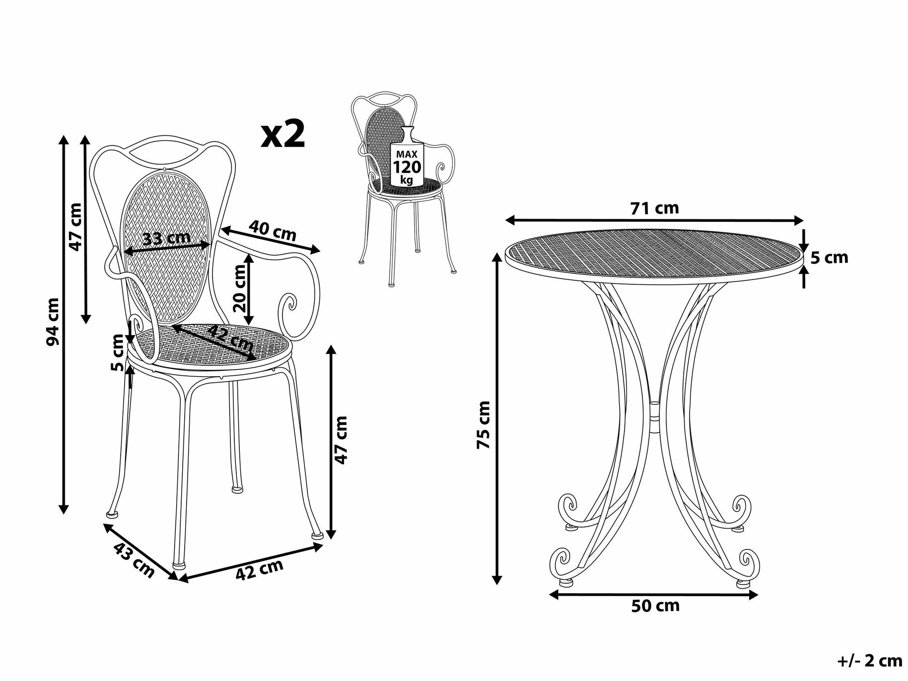 Balkonska garnitura Berwyn 1868