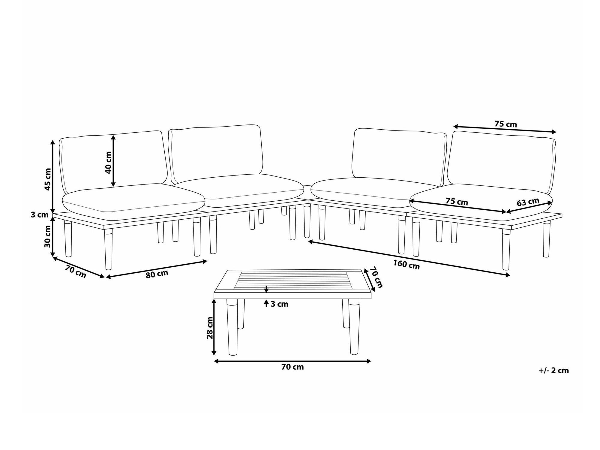 Set vrtnog namještaja Berwyn 1870