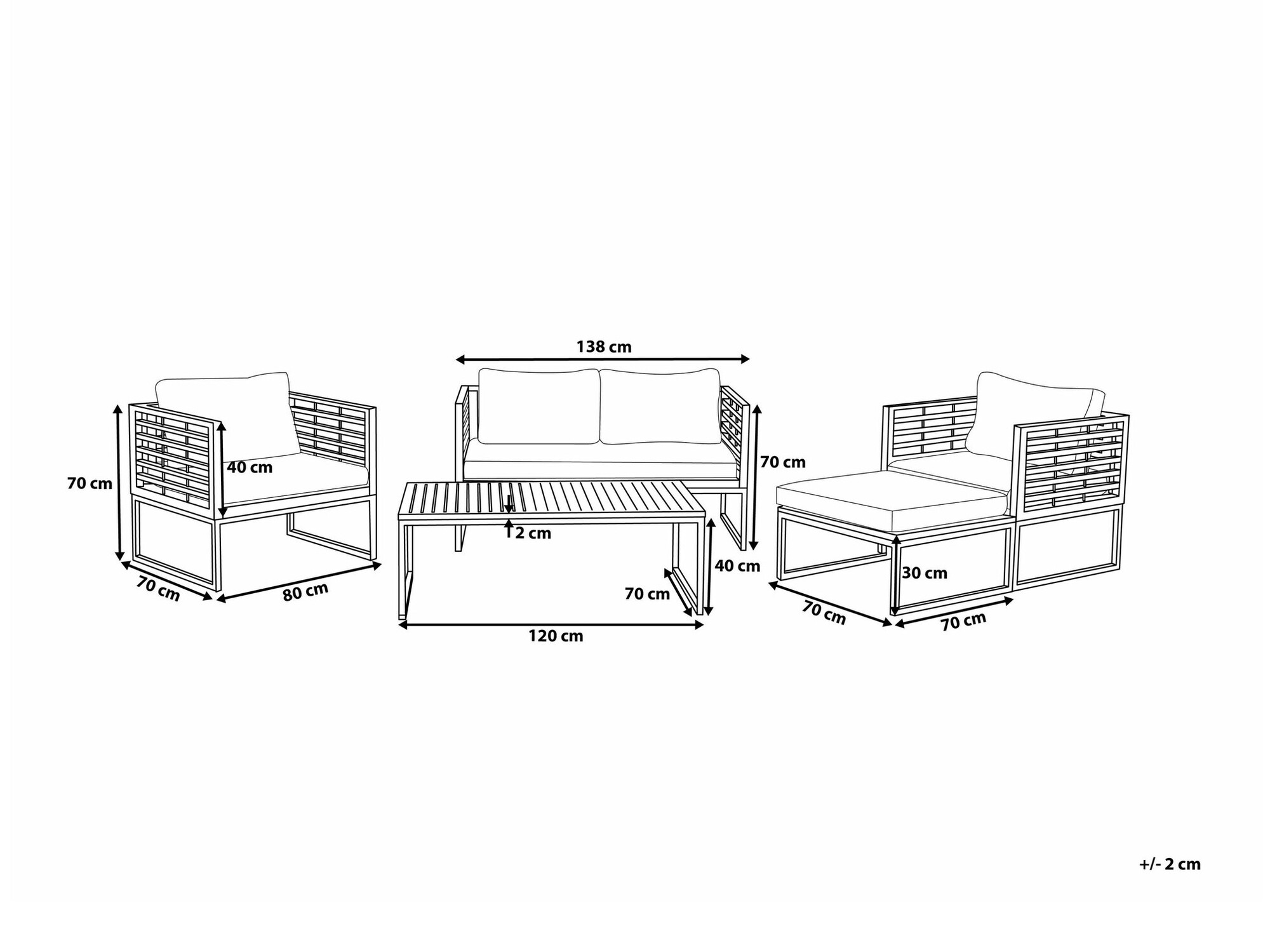 Set vrtnog namještaja Berwyn 1872