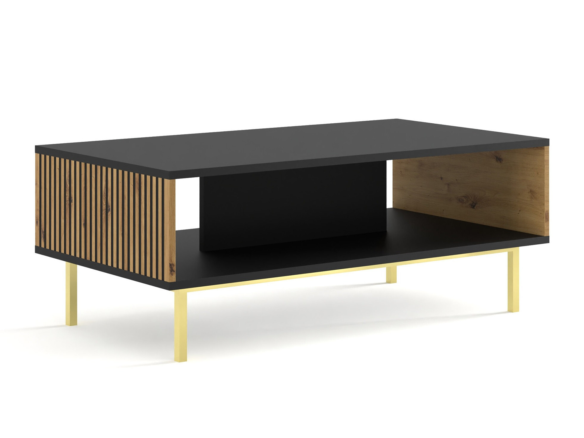 Stolić za kavu Talsalu 103 (Hrast Artisan + Crna)