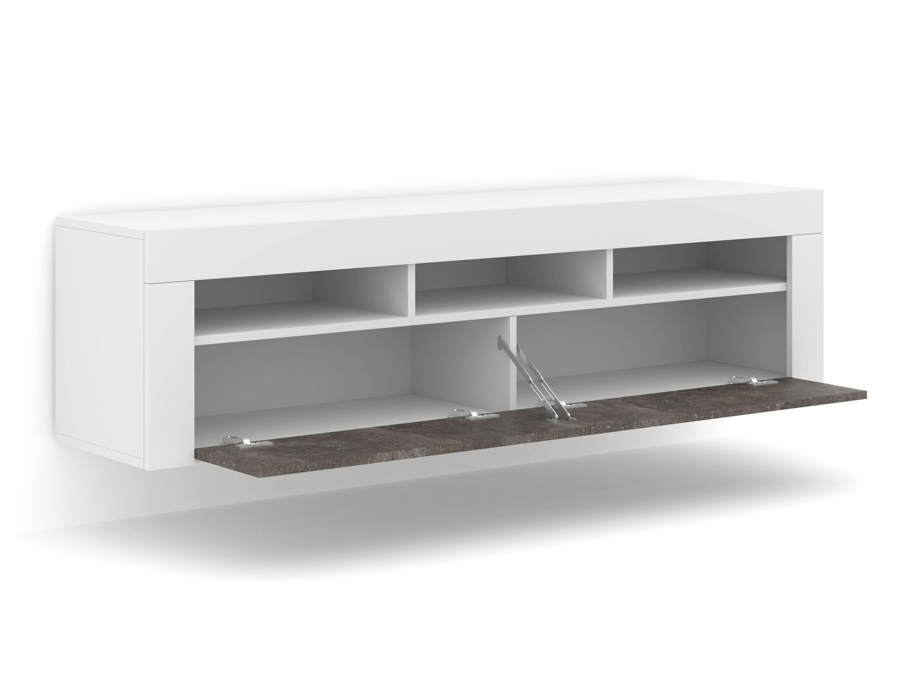 TV stol Buffalo 149 (Bijela + Tamni beton)