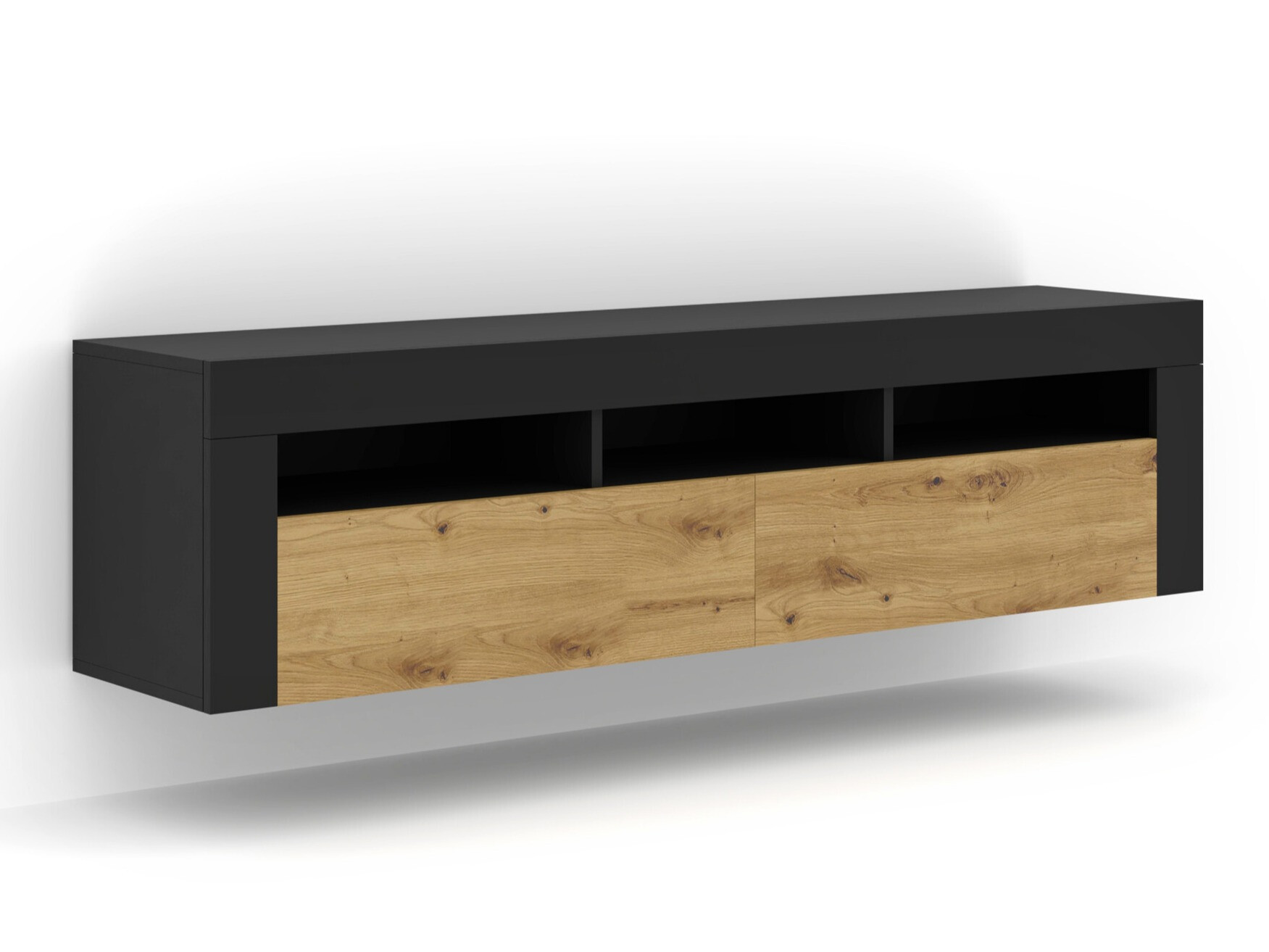 TV stol Buffalo 149 (Crna + Artisan hrast)