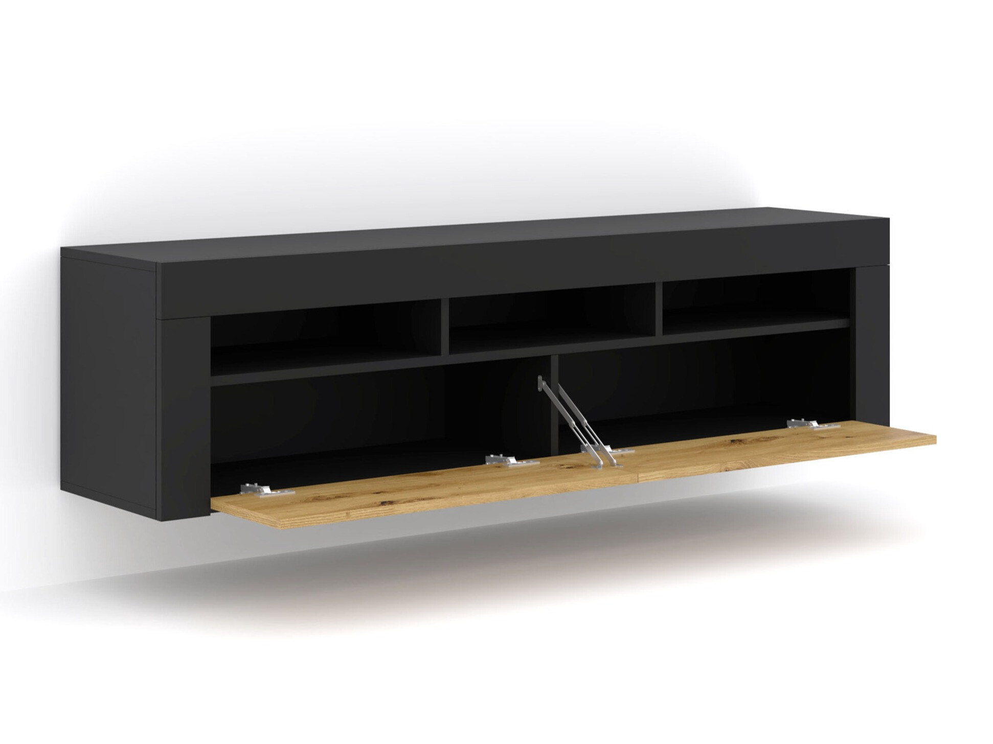 TV stol Buffalo 149 (Crna + Artisan hrast)