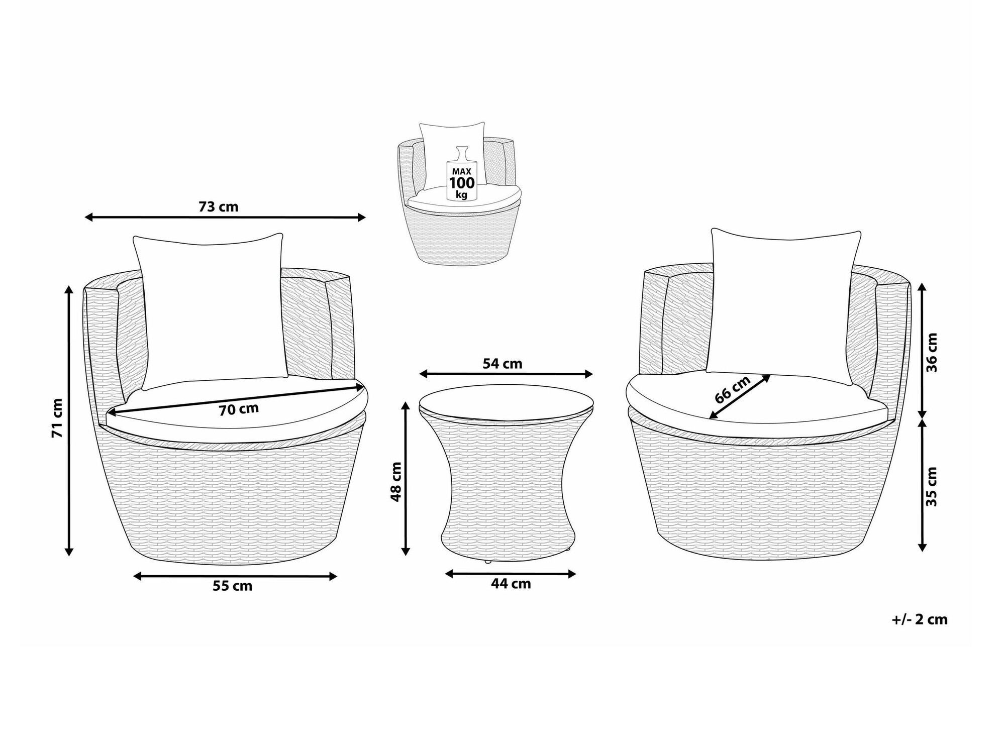 Balkonska garnitura Berwyn 1874
