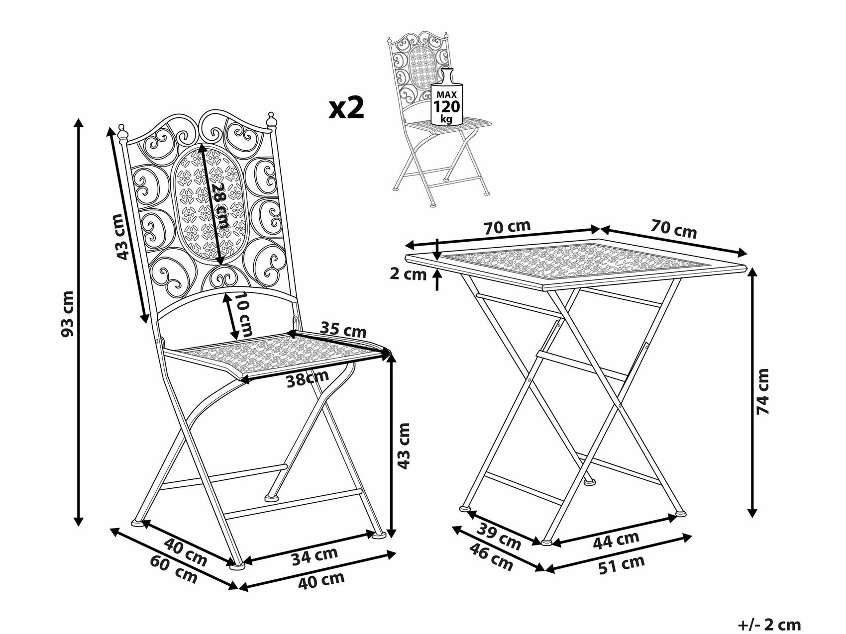 Balkonska garnitura Berwyn 1880