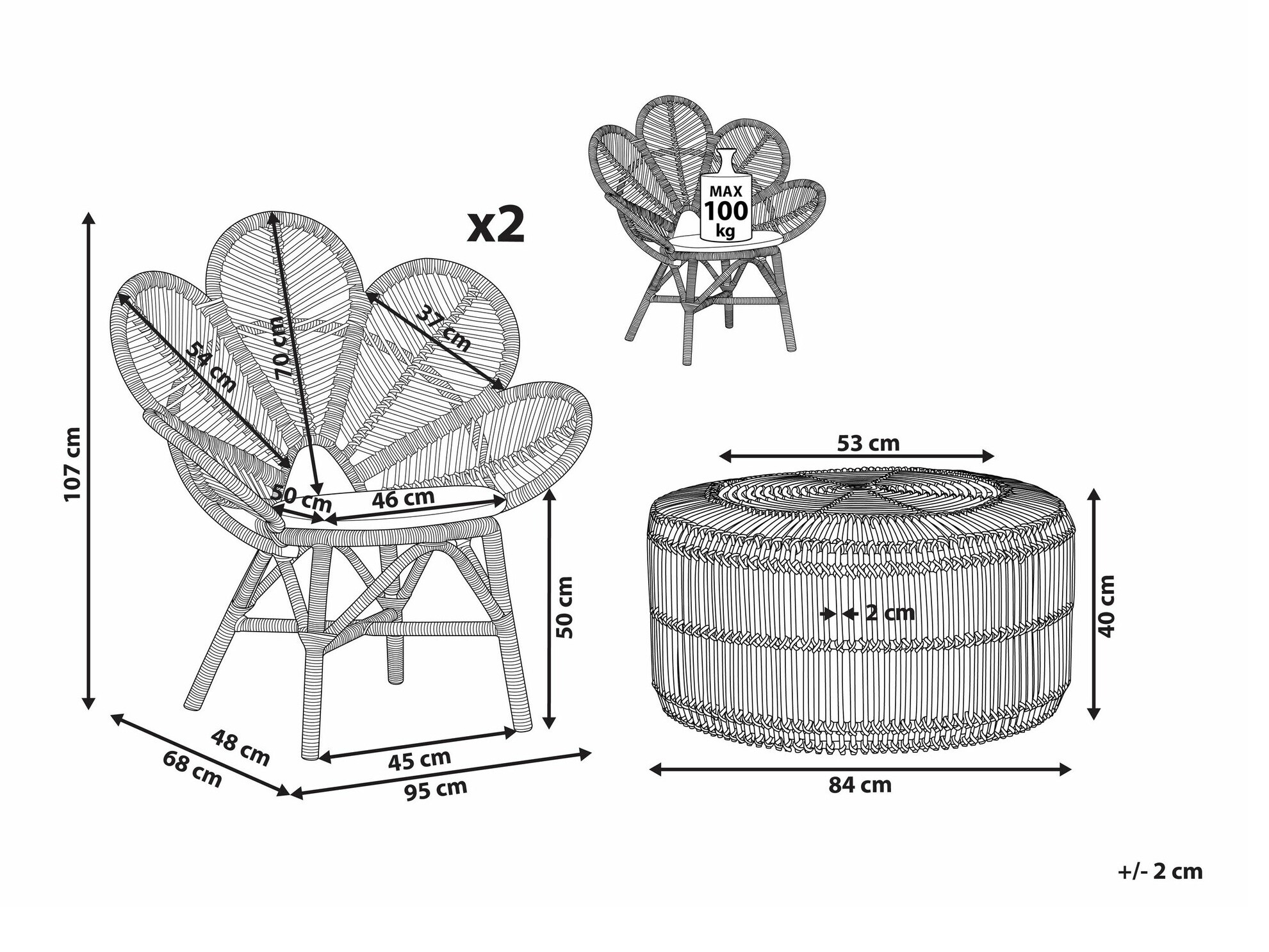 Set vrtnog namještaja Berwyn 1884