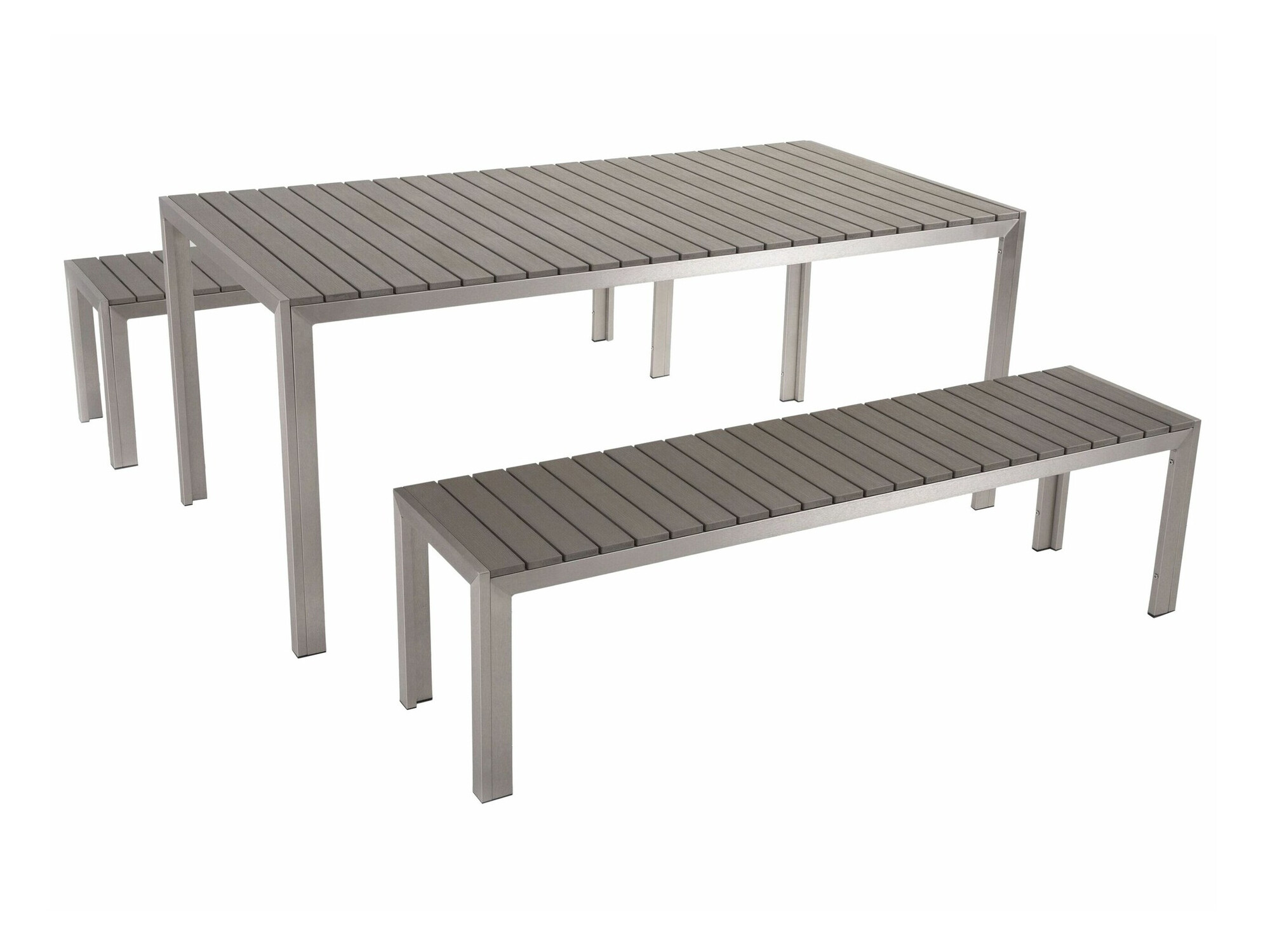 Set stola i stolica Berwyn 1895 (Siva + Srebrna)