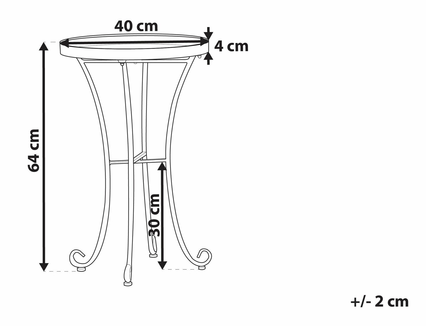 Vrtni stolić za kavu Berwyn 1888