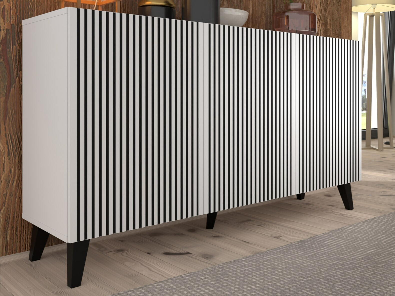 Ormarić Buffalo 157 (Bijela + Crna)