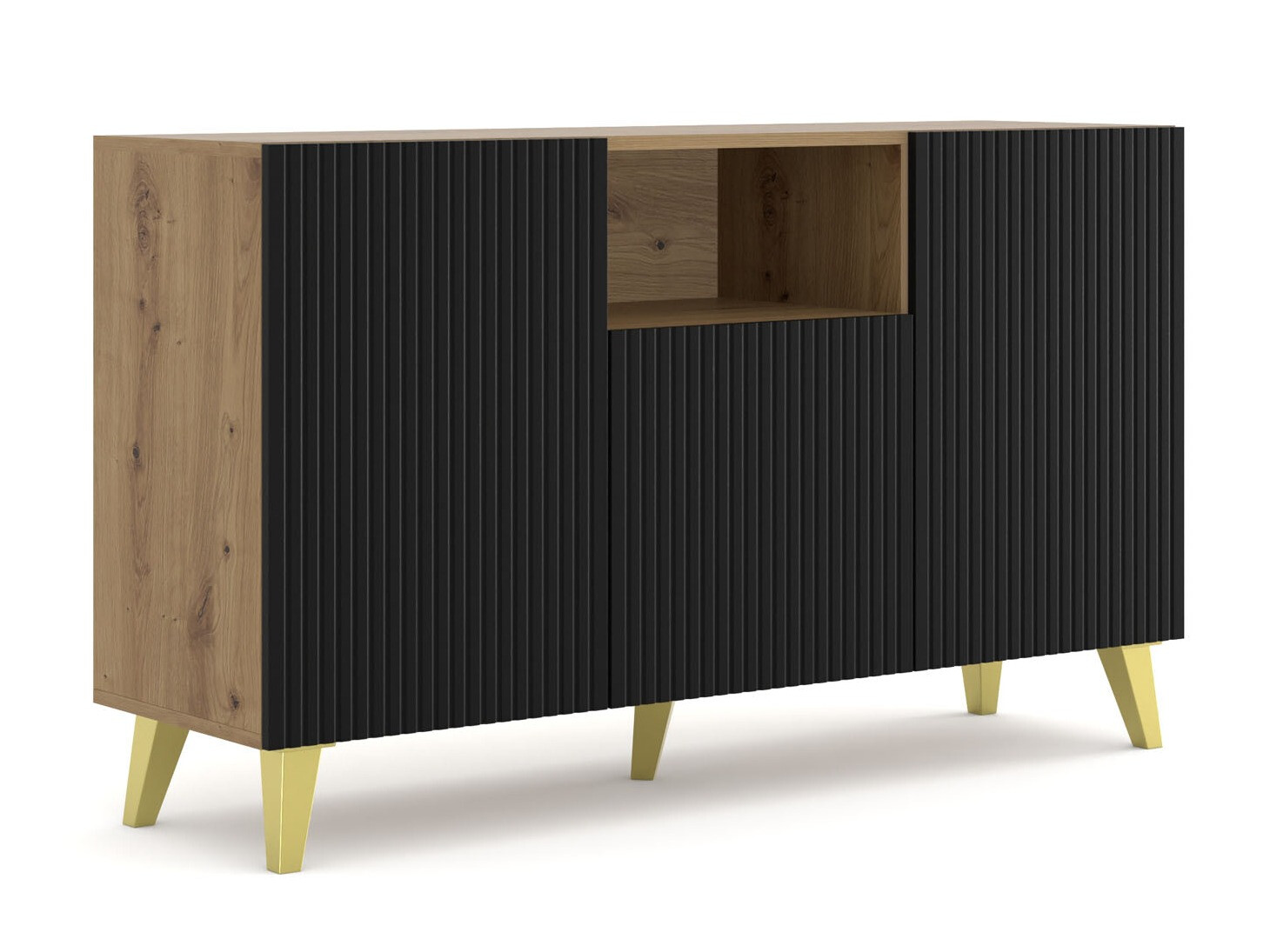 Ormarić Etdela 101 (Hrast Artisan + Crna)