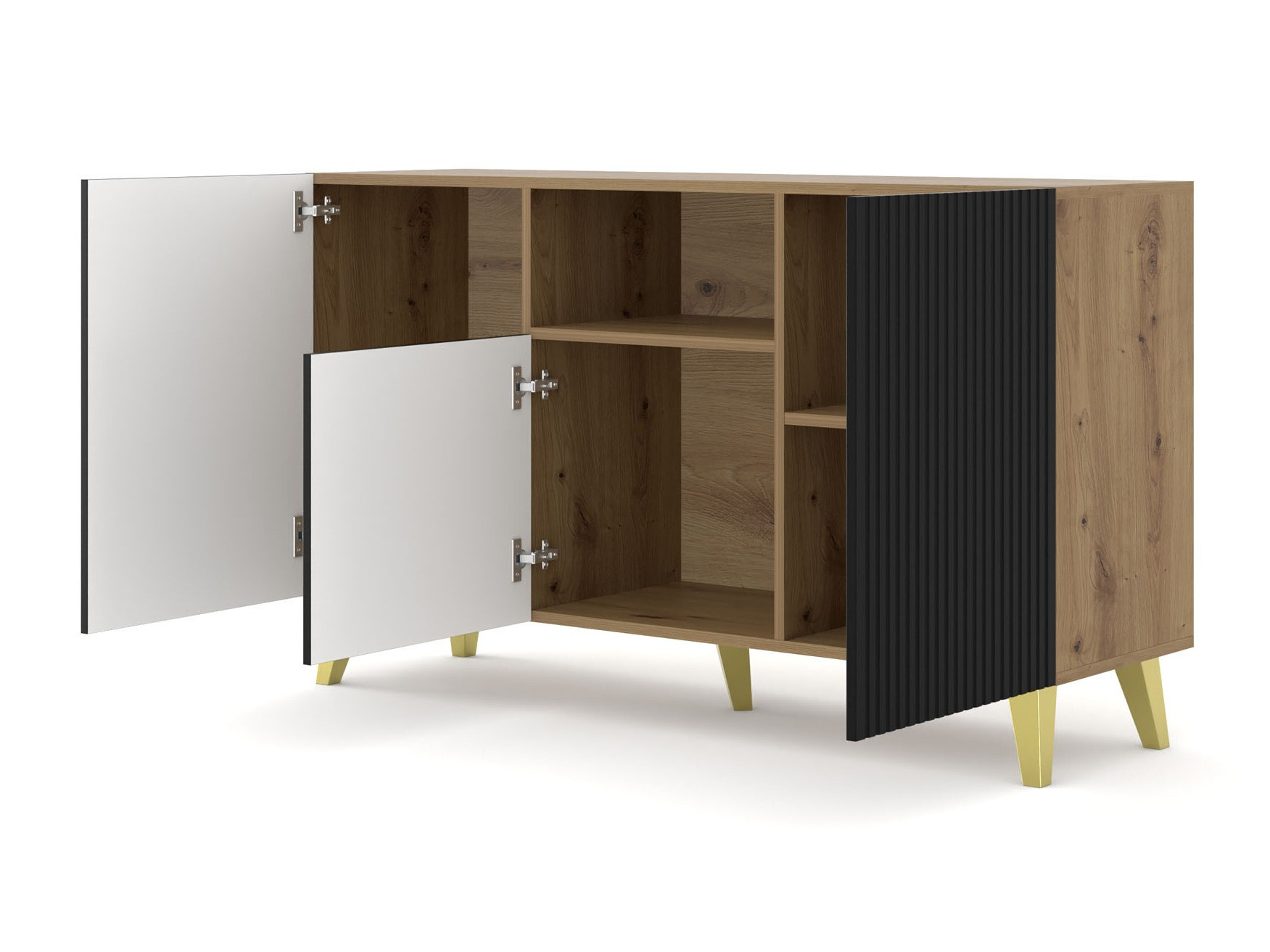 Ormarić Etdela 101 (Hrast Artisan + Crna)