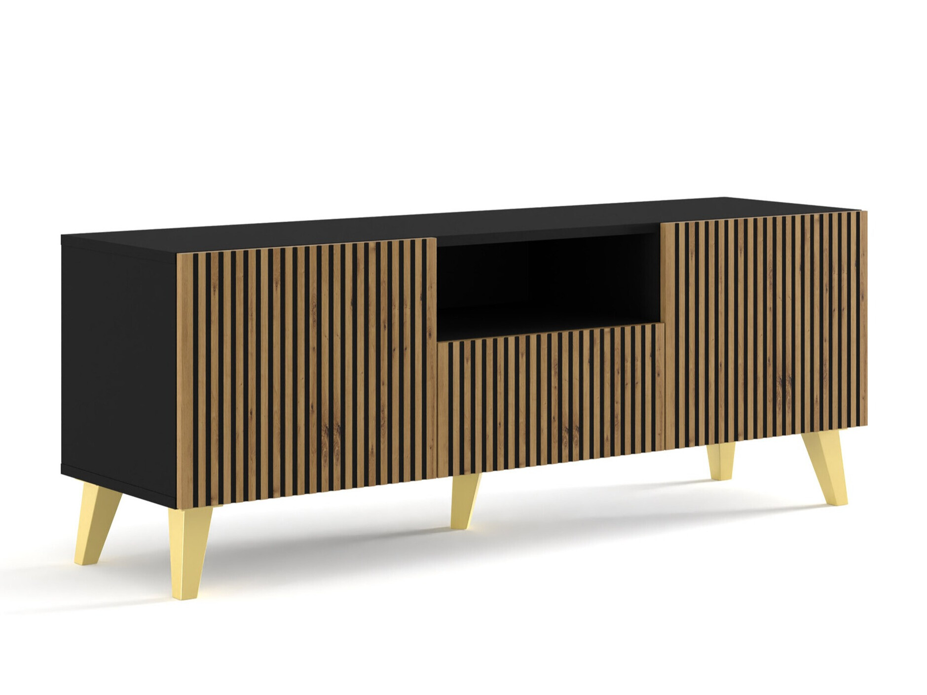 TV stol Buffalo 156 (Crna + Artisan hrast)