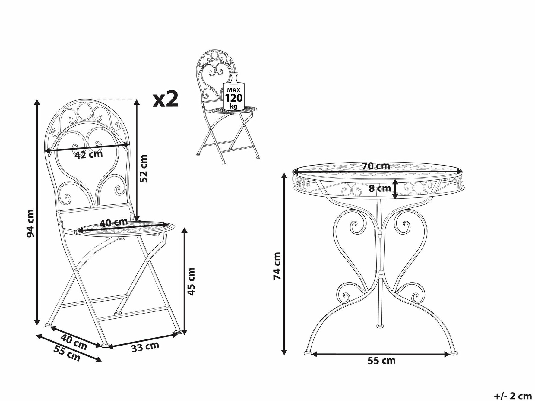 Balkonska garnitura Berwyn 1924