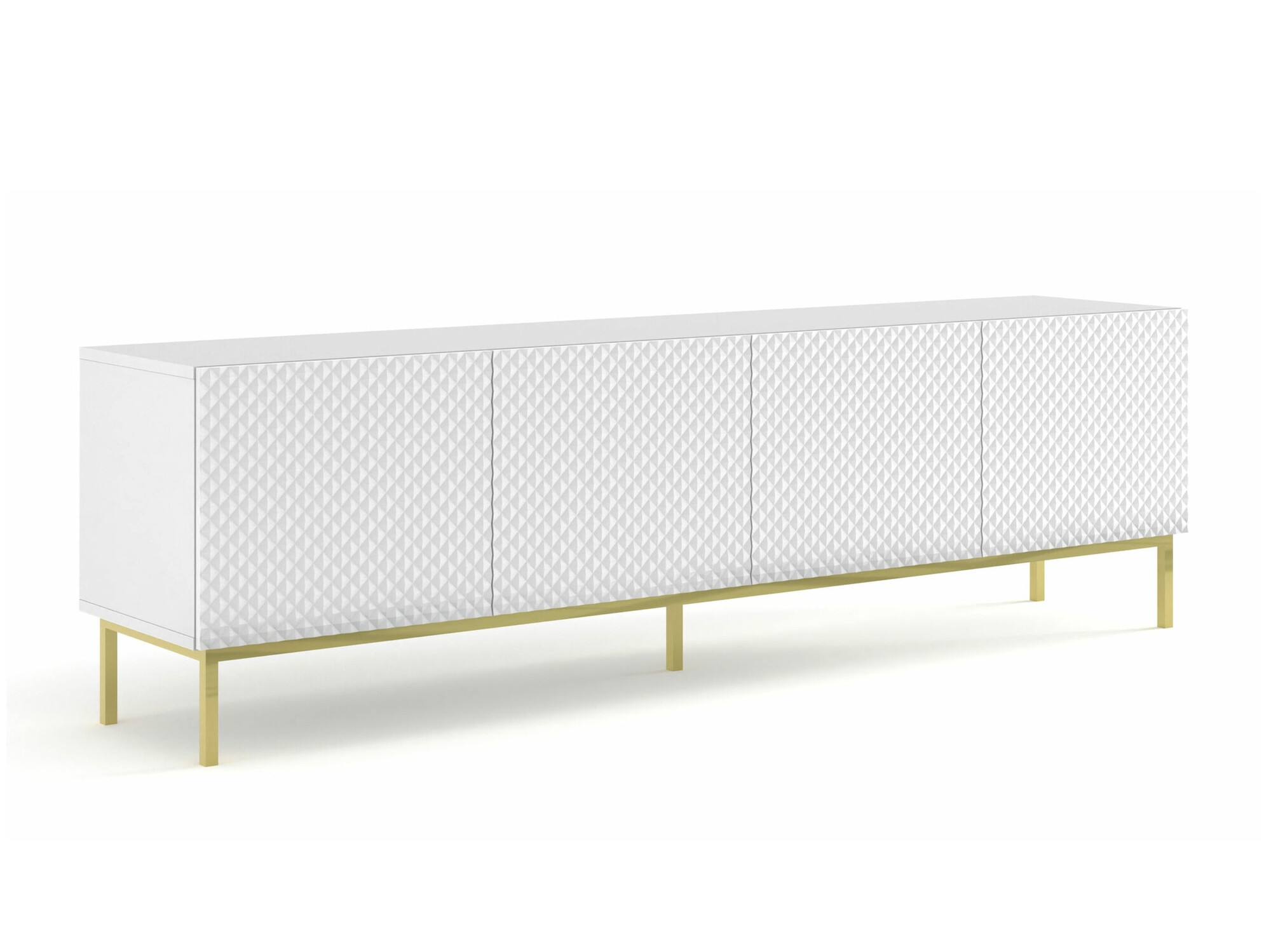 TV stol Odelomu 100 (Bijela + Sjajno bijela)