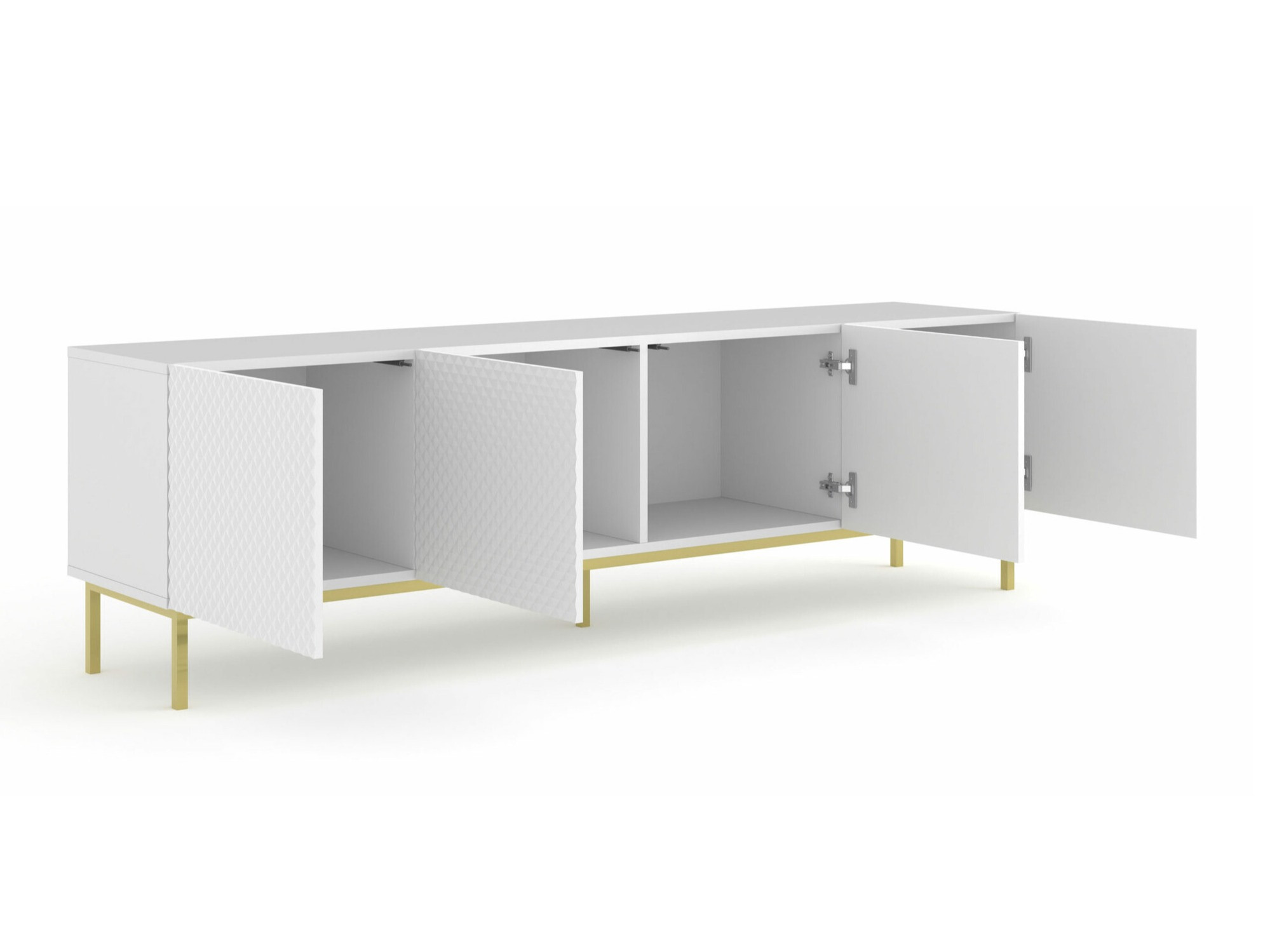 TV stol Odelomu 100 (Bijela + Sjajno bijela)