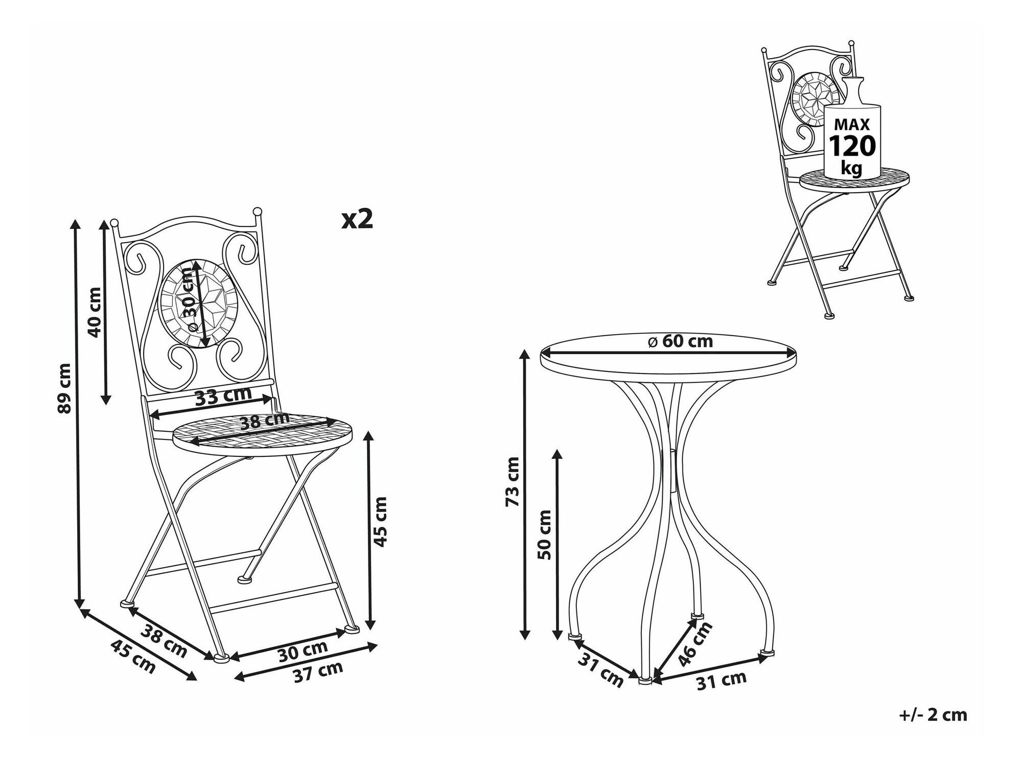 Balkonska garnitura Berwyn 1938