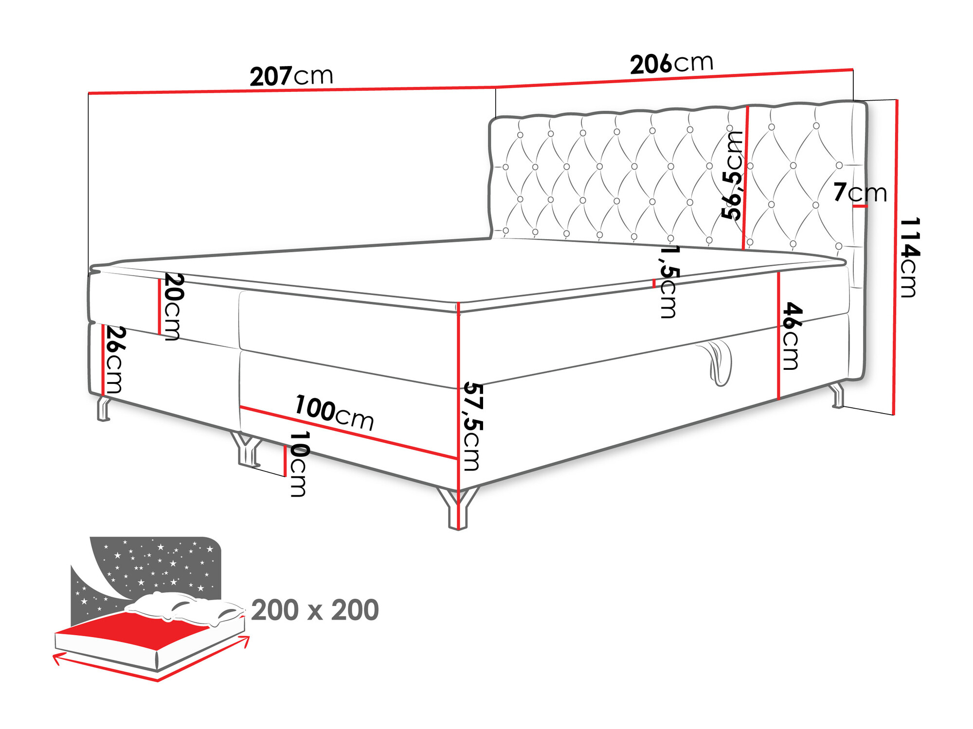 Boxspring krevet Memphis 141 (Manila 18)