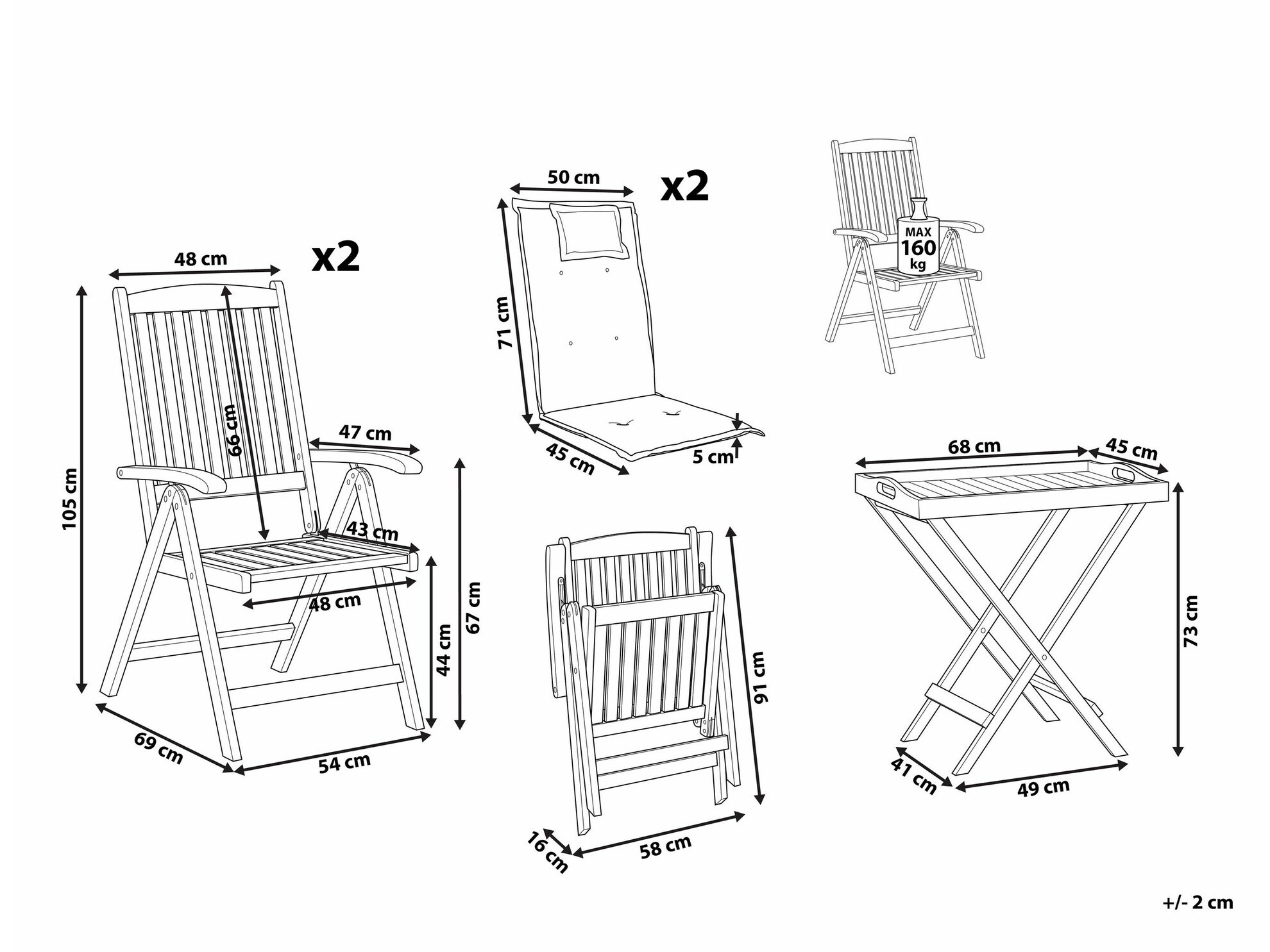 Balkonska garnitura Berwyn 1952 (Plava)