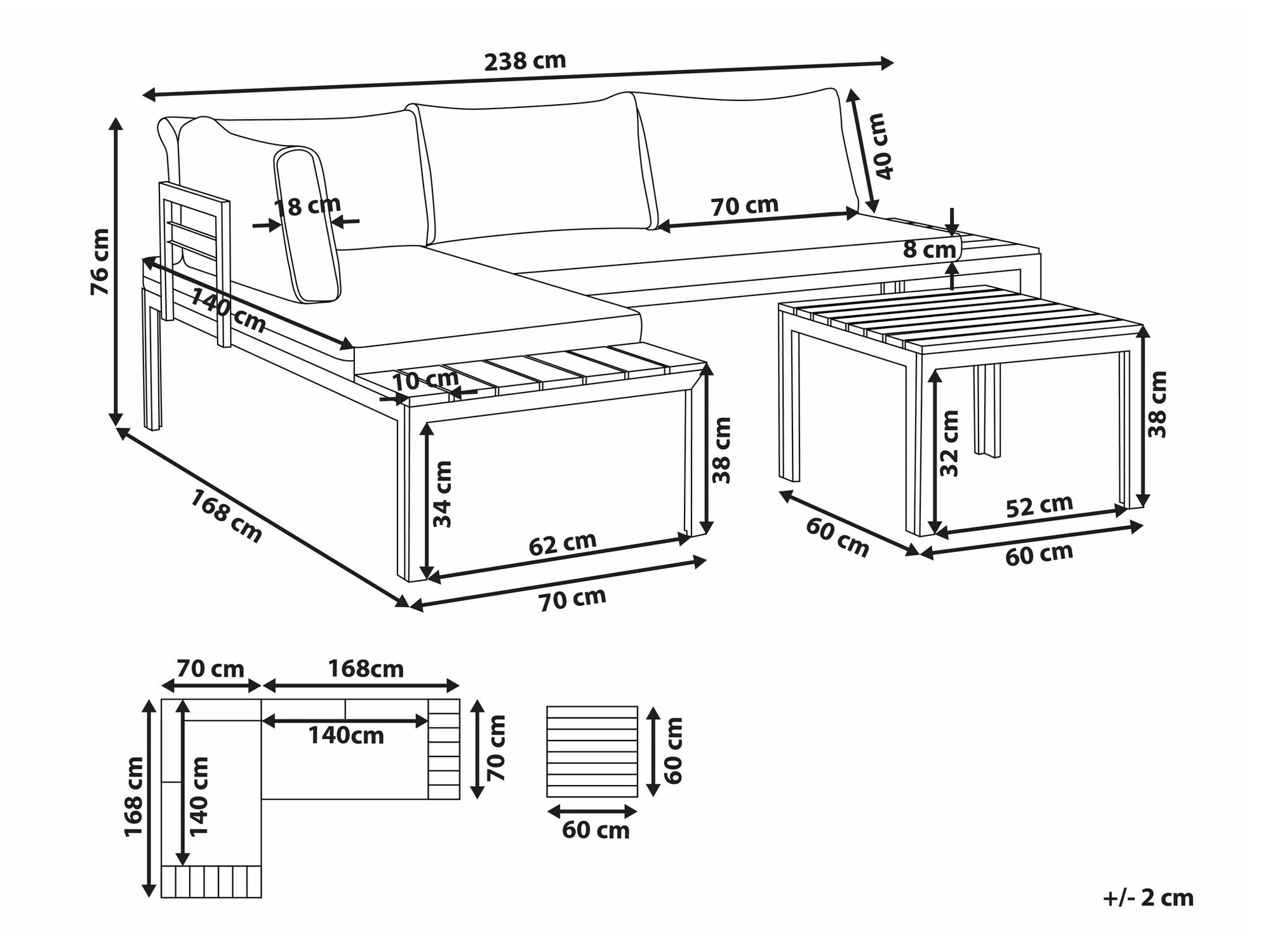 Set vrtnog namještaja Berwyn 1947
