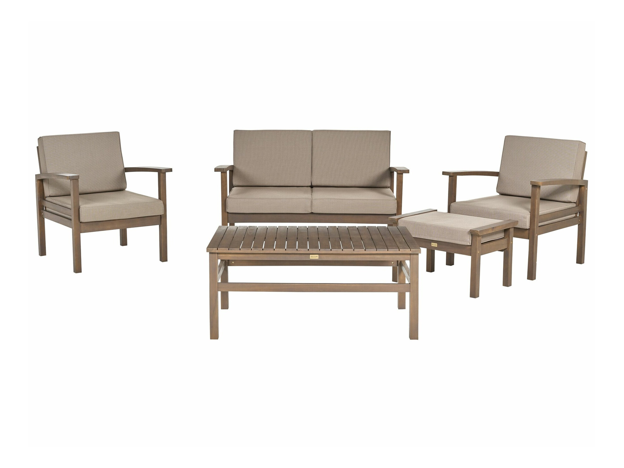 Set vrtnog namještaja Berwyn 1955 (Taupe + Tamno drvo)