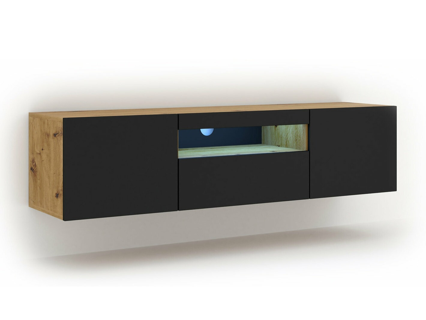 TV stol Morteo 103 (Artisan hrast + Crna)