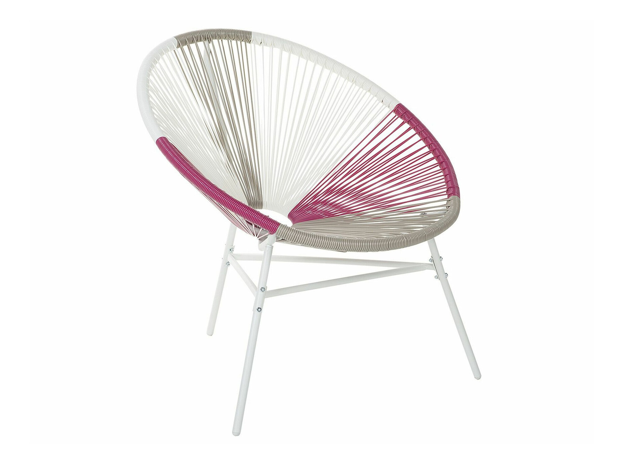 Vrtna stolica Berwyn 1961 (Bijela + Ružičasta + Taupe)