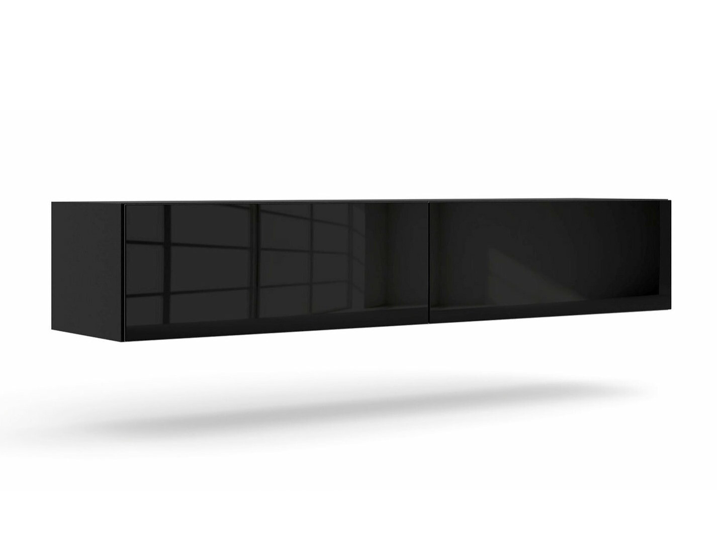 TV stol Buffalo 166 (Crna + Sjajno crna)